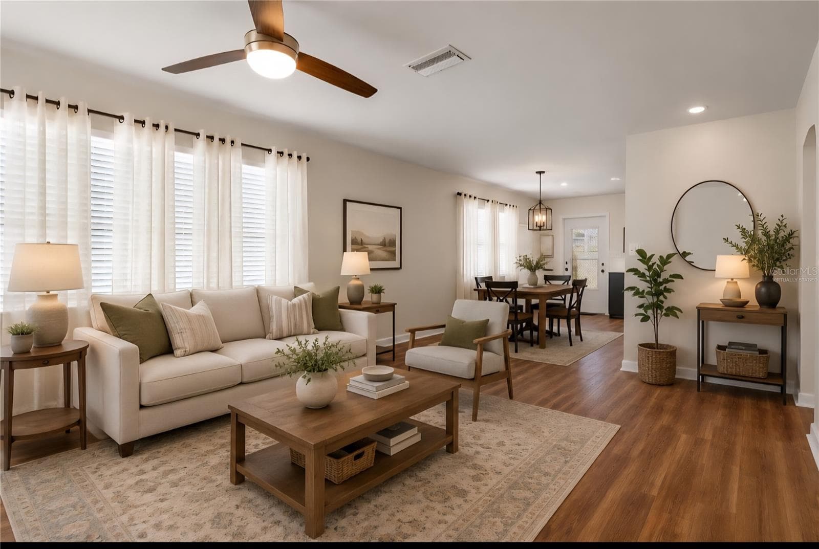 Virtually staged living area - 1213 8TH ST NW, WINTER HAVEN