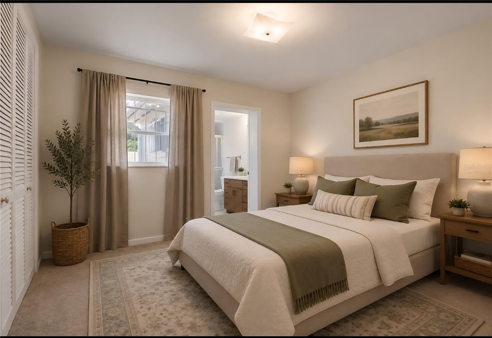 Virtually staged primary bedroom - 1213 8TH ST NW, WINTER HAVEN