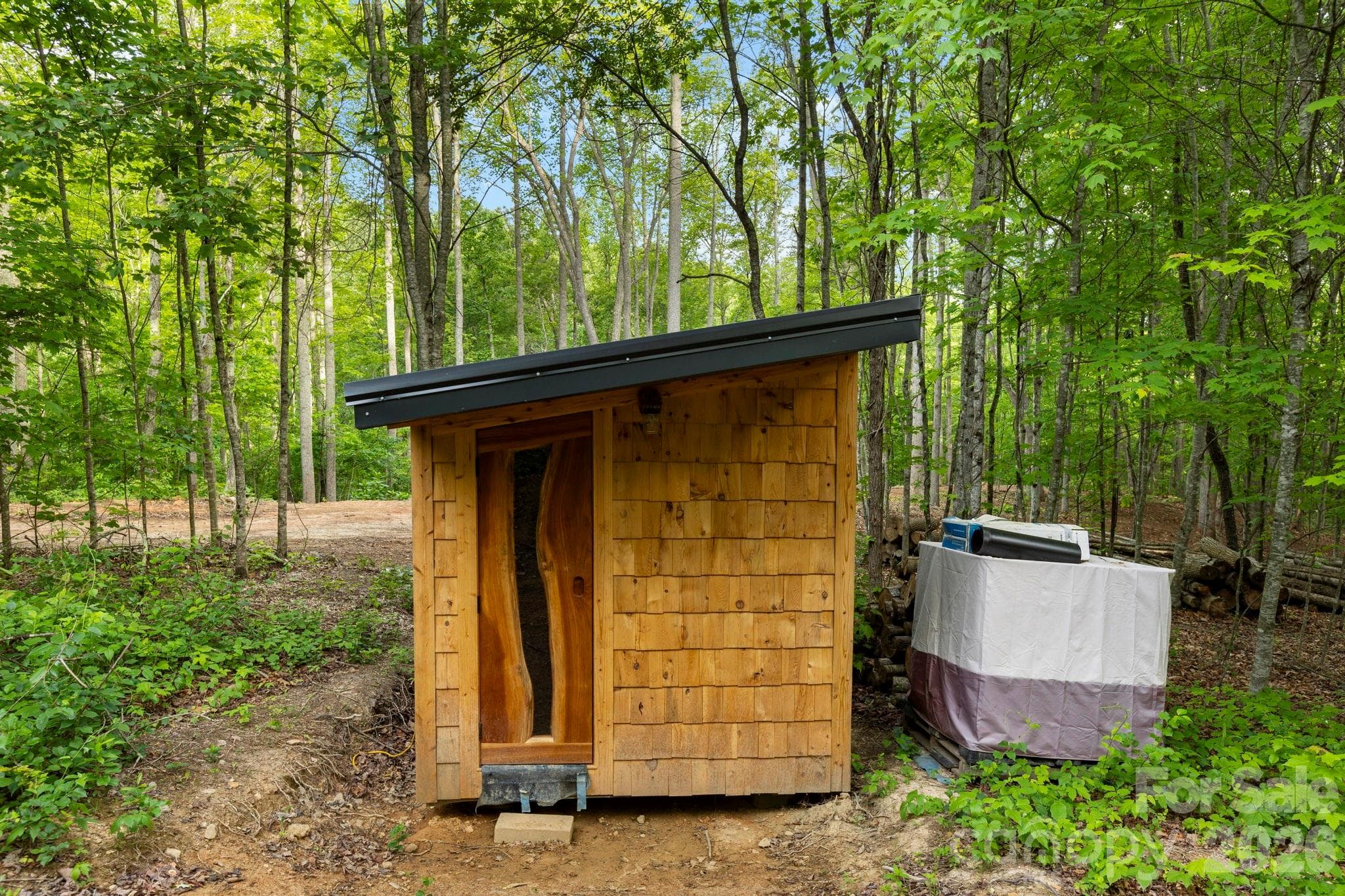 Crafted Sauna, Included with Property. On the Property Line of Track A & B - 108 High Top Mountain Road, Leicester