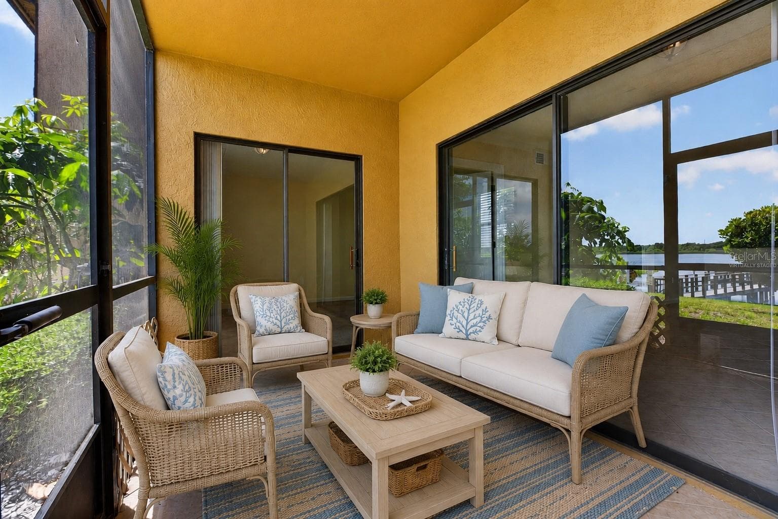 Virtually staged back lanai. - 10125 SAILWINDS BLVD N #104, LARGO