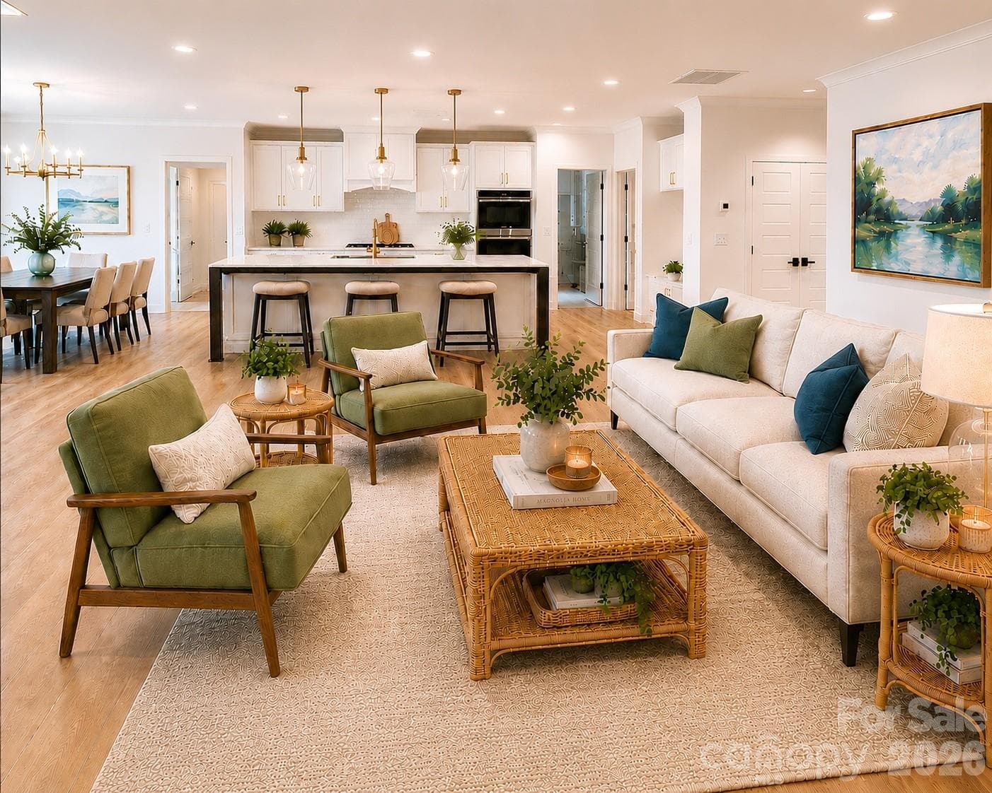 Virtually Staged Living Area - 6774 Kingfisher Court, Denver