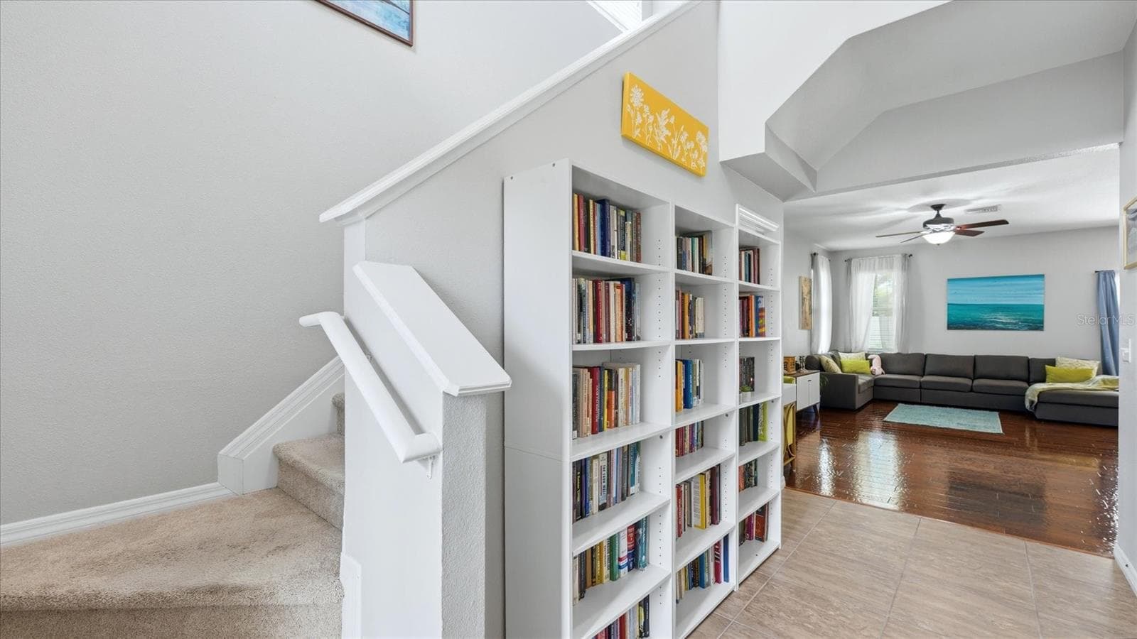 Stairs off Foyer - 5666 AARON CT, SARASOTA