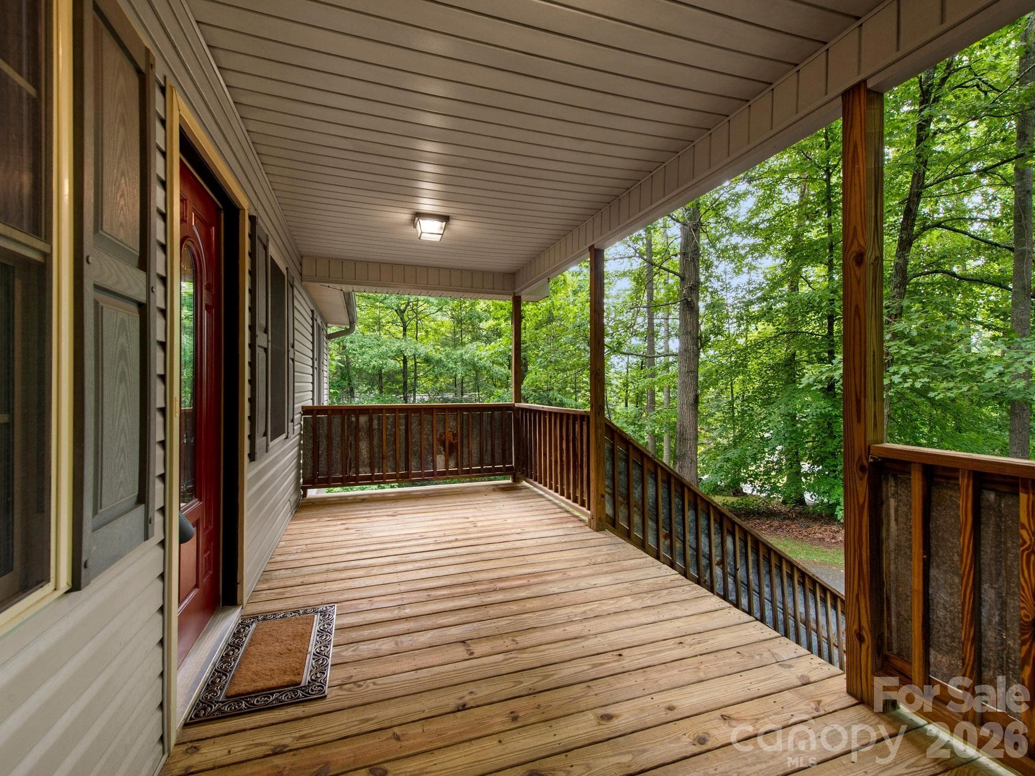 Front covered porch - 37 Leatherwood Drive, Candler
