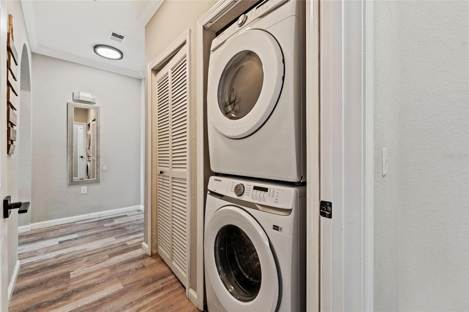 Laundry closet, full size units, AC/HW closet - 14200 AVALON RD #409, WINTER GARDEN