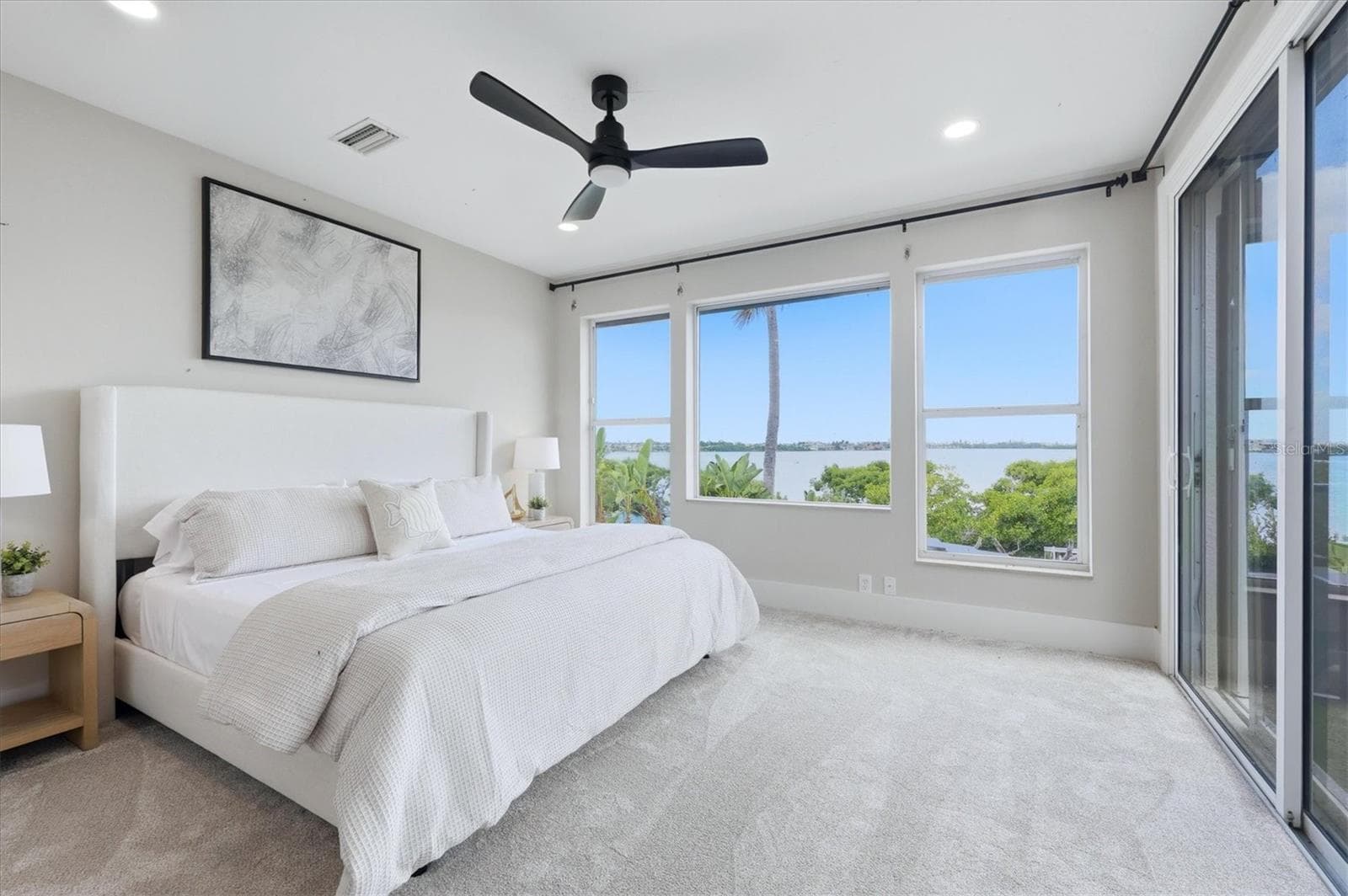 Second Floor Guest Bedroom with Sliders to Balcony and Bay Views - 3606 FAIR OAKS PL, LONGBOAT KEY