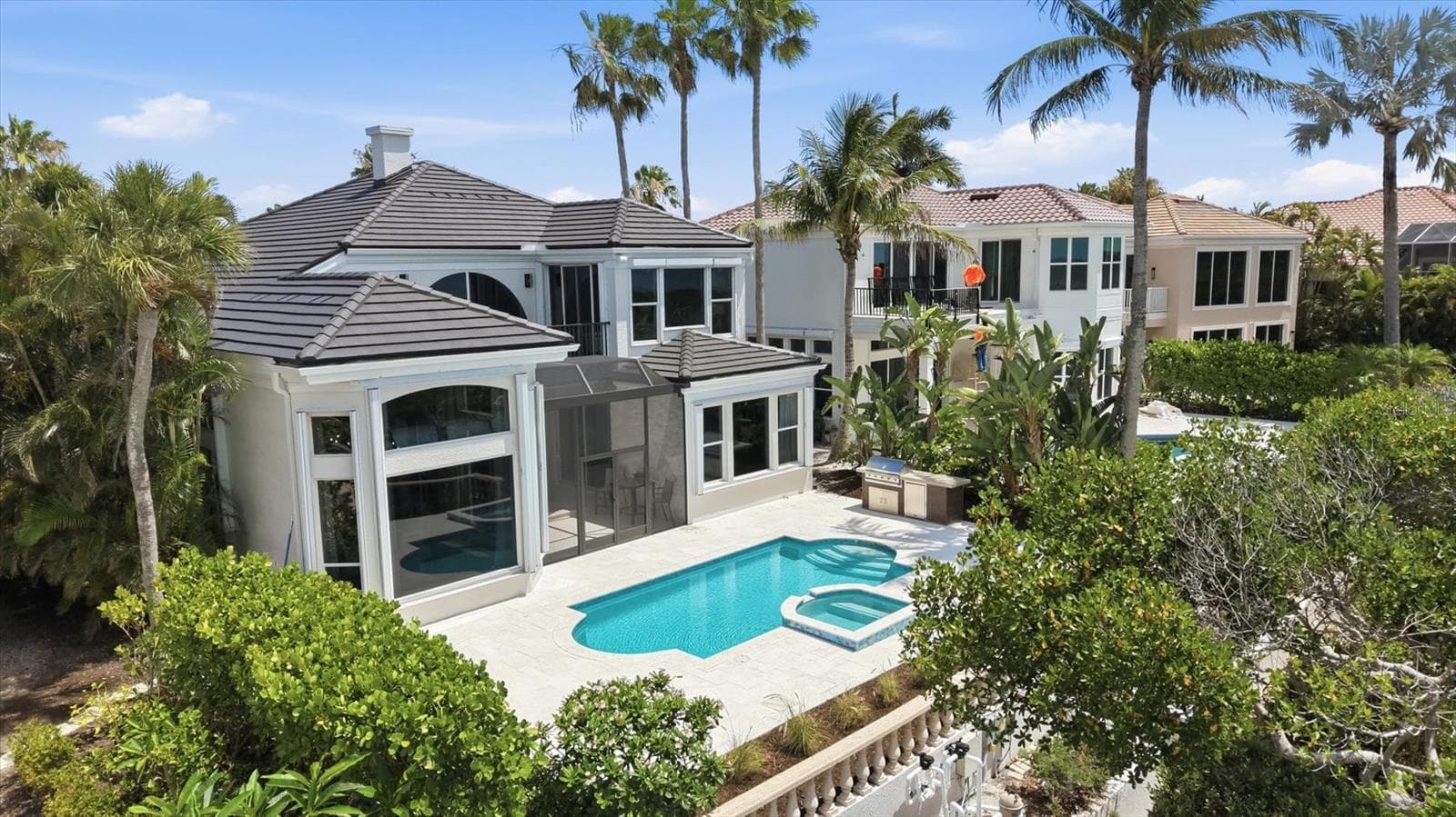 Aerial Photo of Pool - 3606 FAIR OAKS PL, LONGBOAT KEY