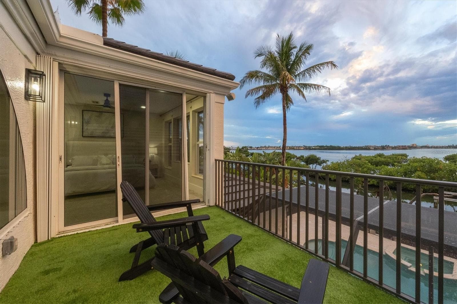 Second Story Balcony at Sunset - 3606 FAIR OAKS PL, LONGBOAT KEY