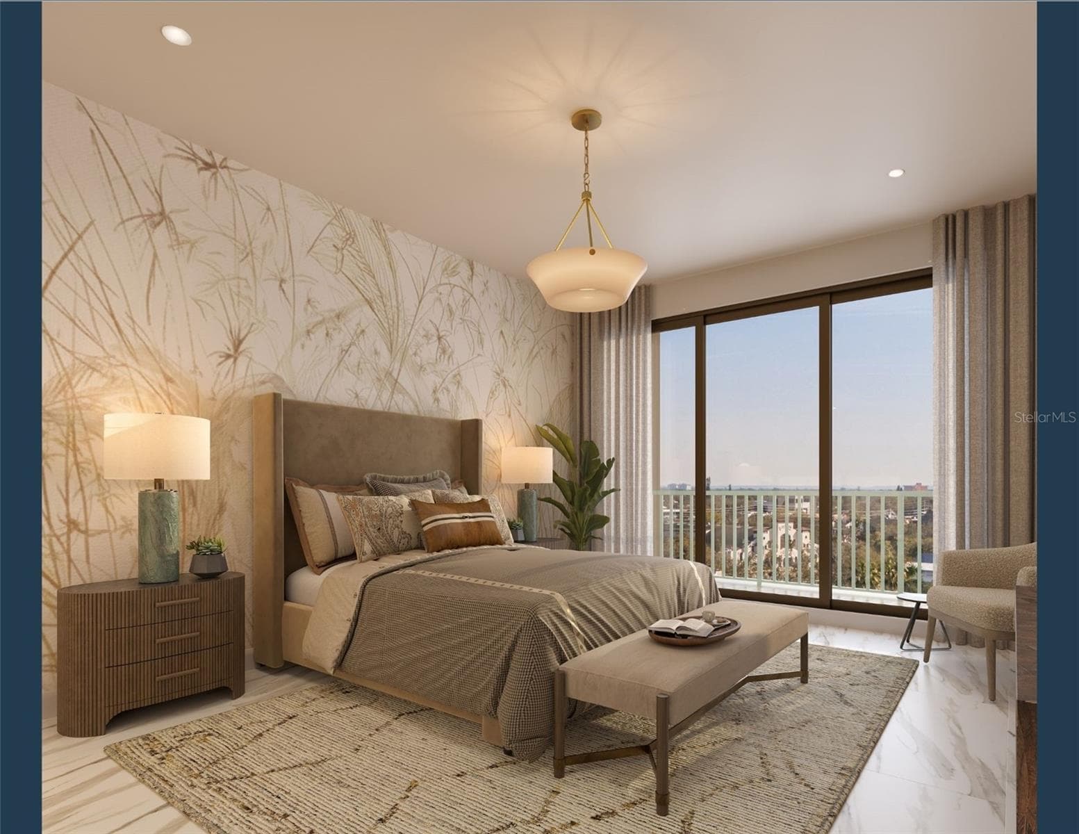 Primary bedroom features its own terrace - 749 BURLINGTON AVE #600, ST PETERSBURG