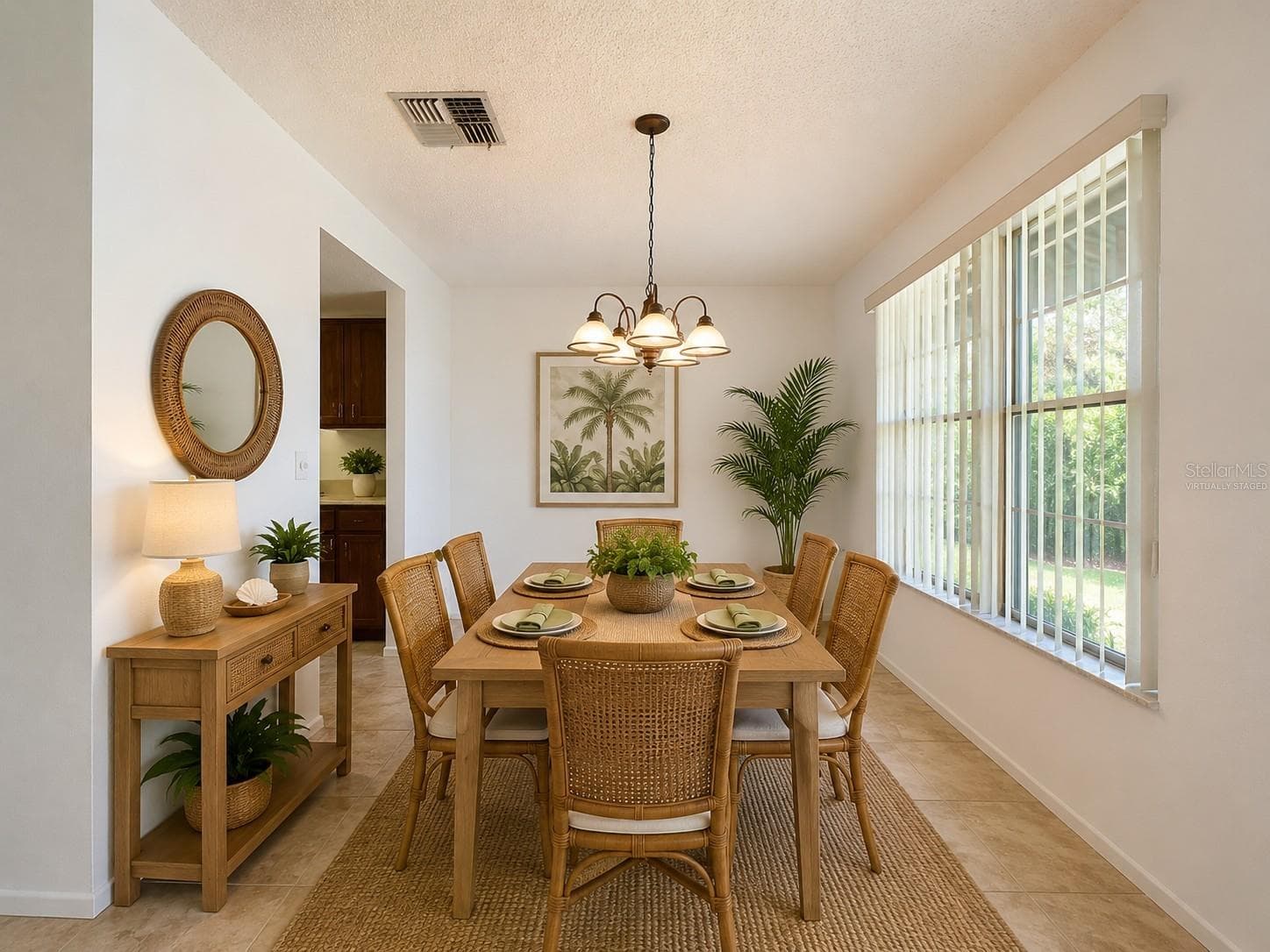 Virtually Staged Dining Area - 9319 TROWBRIDGE CT, NEW PORT RICHEY