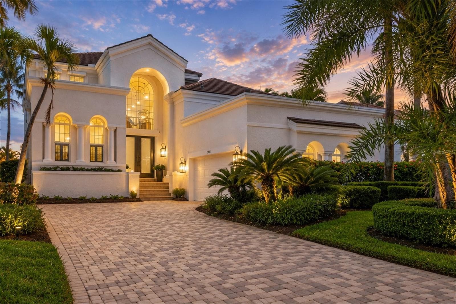 Front of Home at Sunset - 3606 FAIR OAKS PL, LONGBOAT KEY