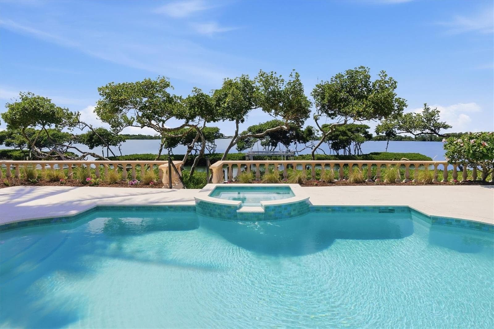 Pool and Water View - 3606 FAIR OAKS PL, LONGBOAT KEY