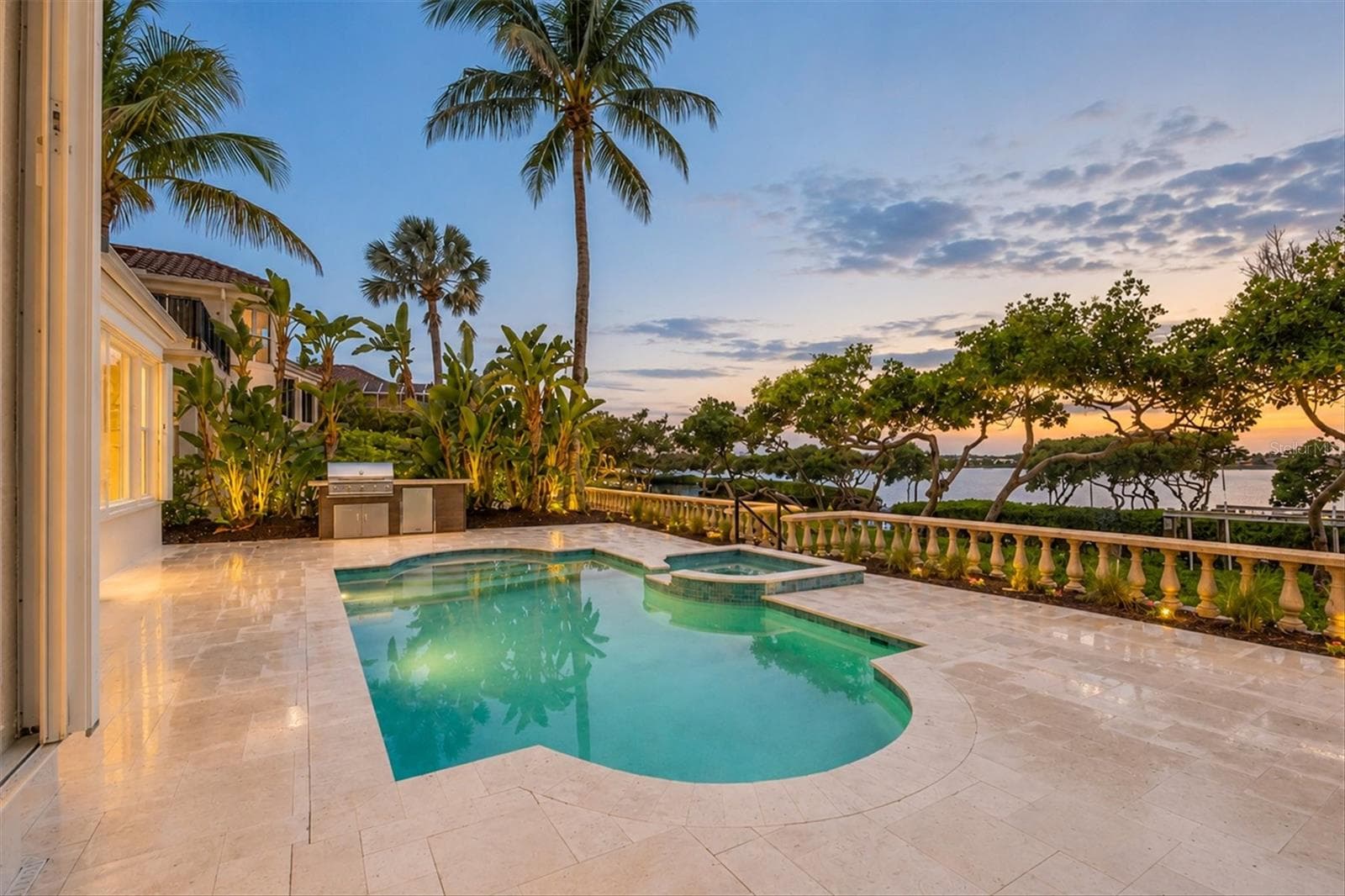 Pool at Sunset - 3606 FAIR OAKS PL, LONGBOAT KEY