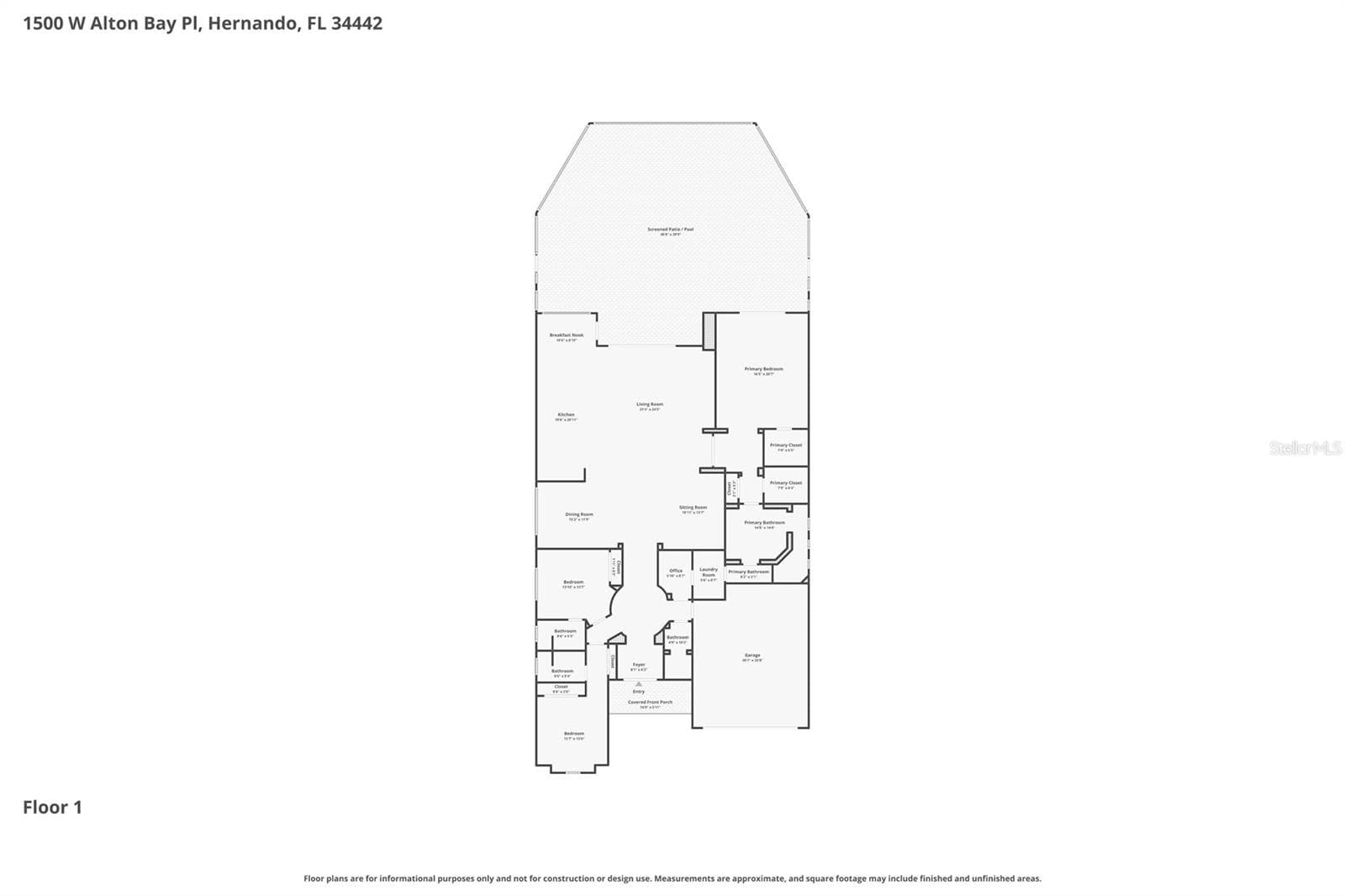 Floor Plan - 1500 W ALTON BAY PL, HERNANDO