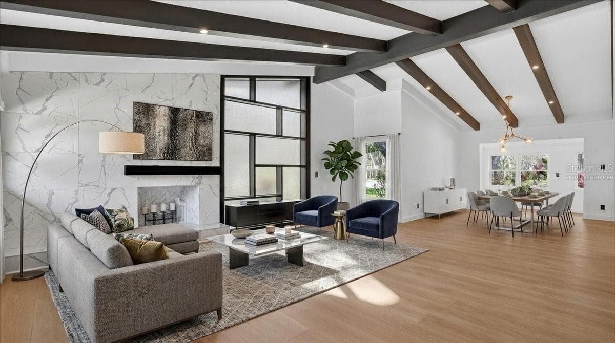 Virtually Staged Livingroom - 2708 N DUNDEE ST, TAMPA