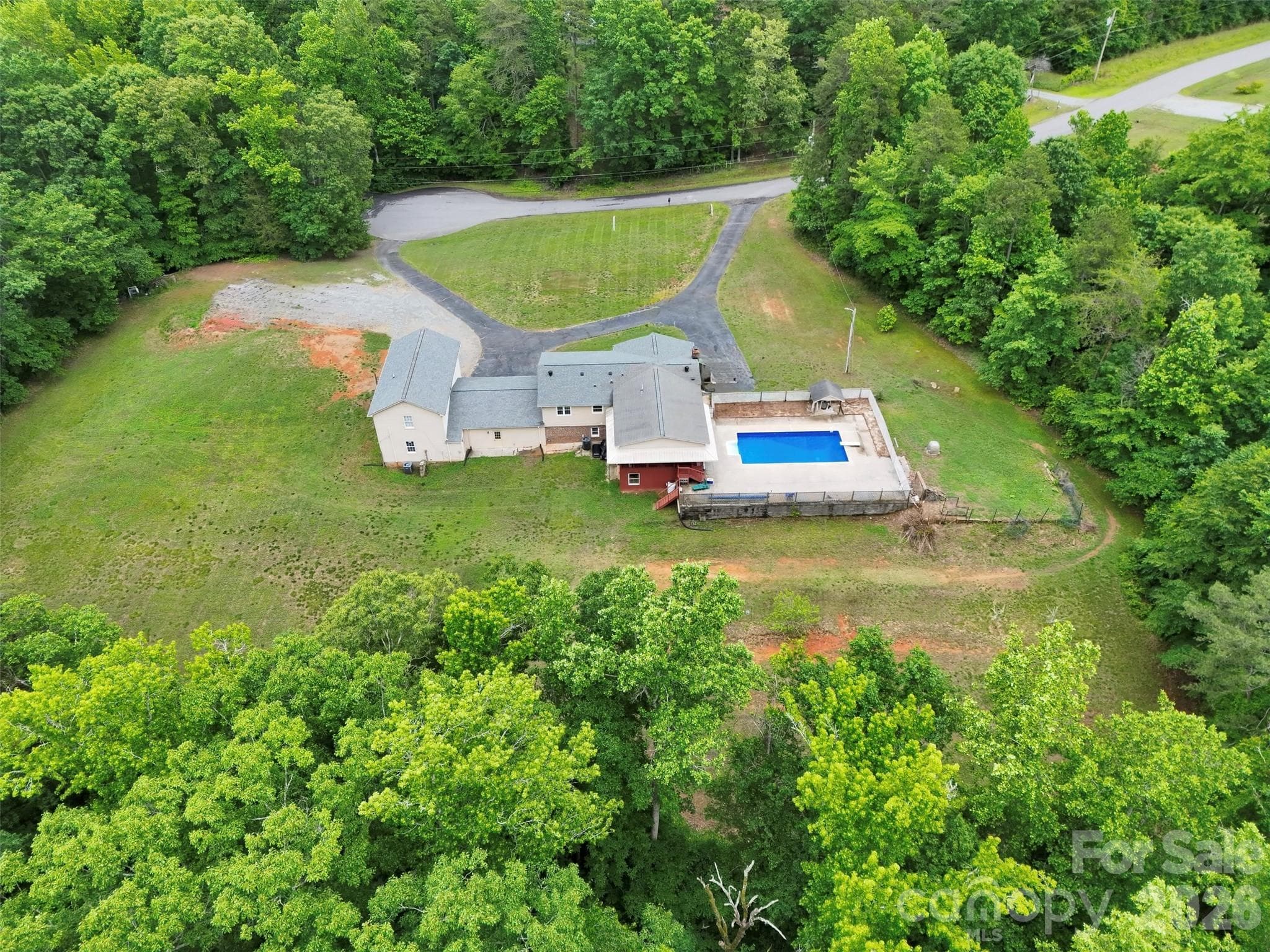 Aerial back view - 229 Oakridge Road, Stanley