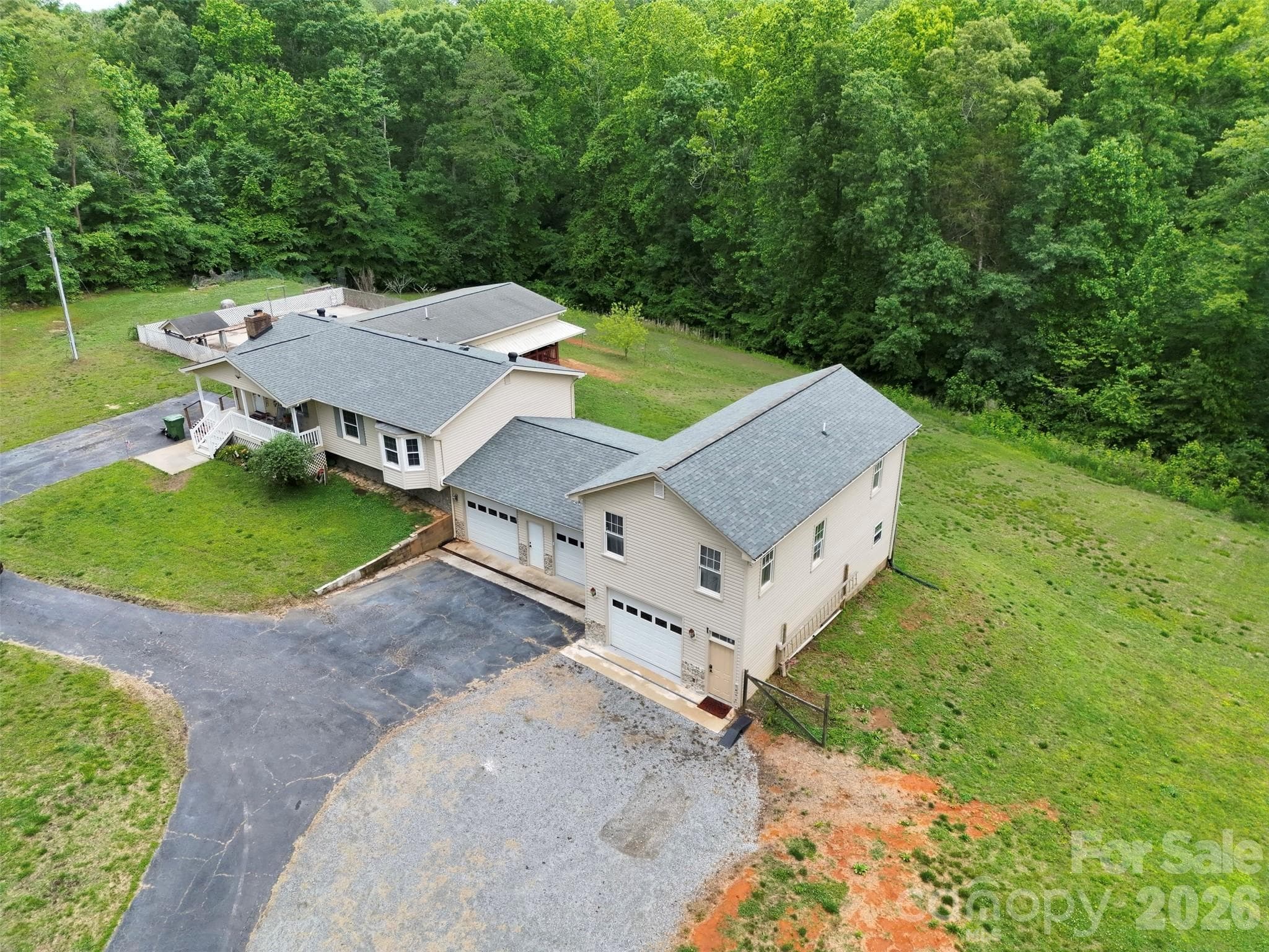 Aerial side view - 229 Oakridge Road, Stanley