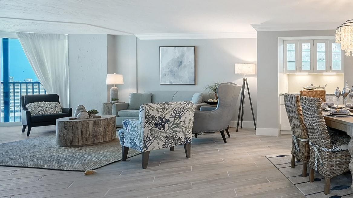 Living Dining Combination - 5880 MIDNIGHT PASS RD #907, SARASOTA