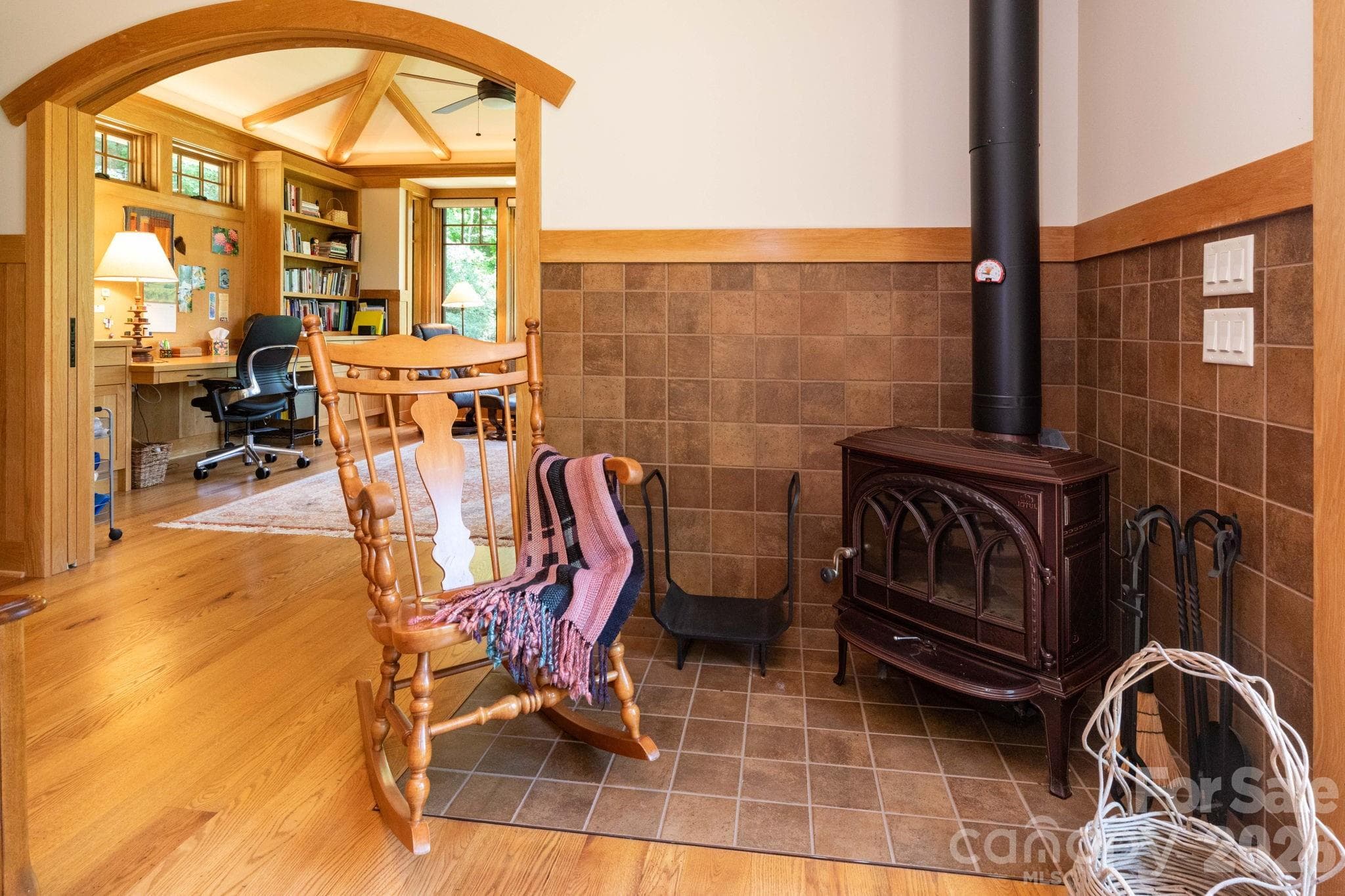 Guest House. Large windows throughout capture natural light and tranquil wooded views, enhancing the home’s connection to nature. - 29 Gardner Drive, Asheville