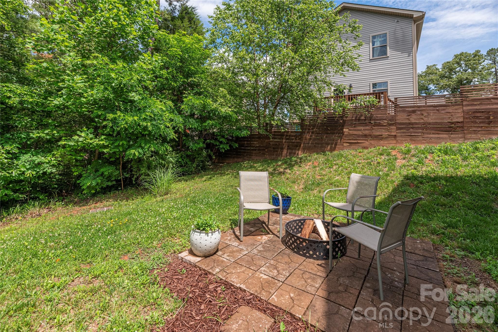 Flat patio in back yard - 5 Declan Drive, Weaverville