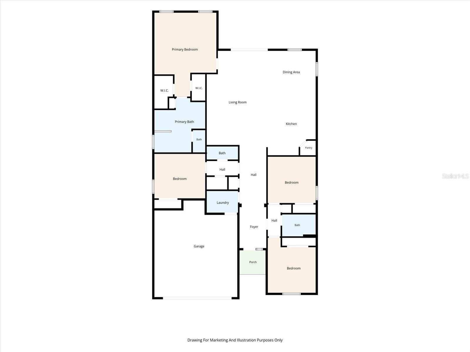 Great split bedroom floor plan - 32332 ROSEPINE BLVD, WESLEY CHAPEL
