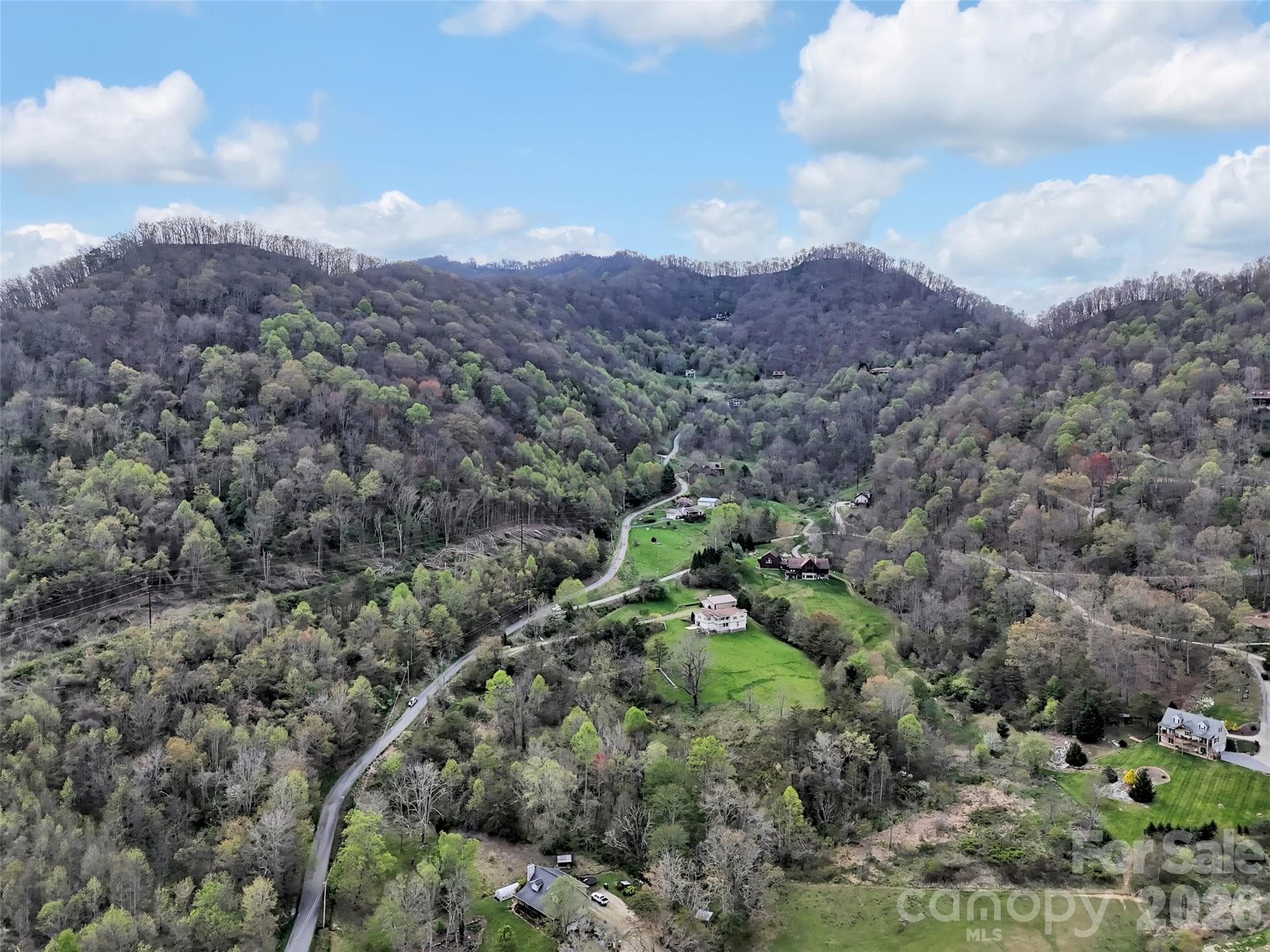 Aerial view looking into the property - Waynesville