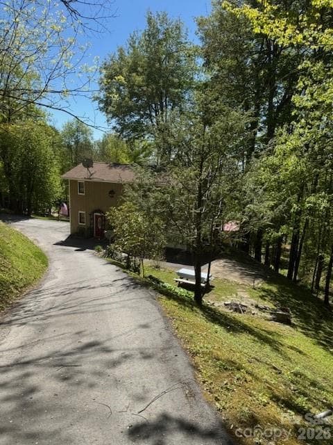 View looking down Driveway to Cabin - Maggie Valley