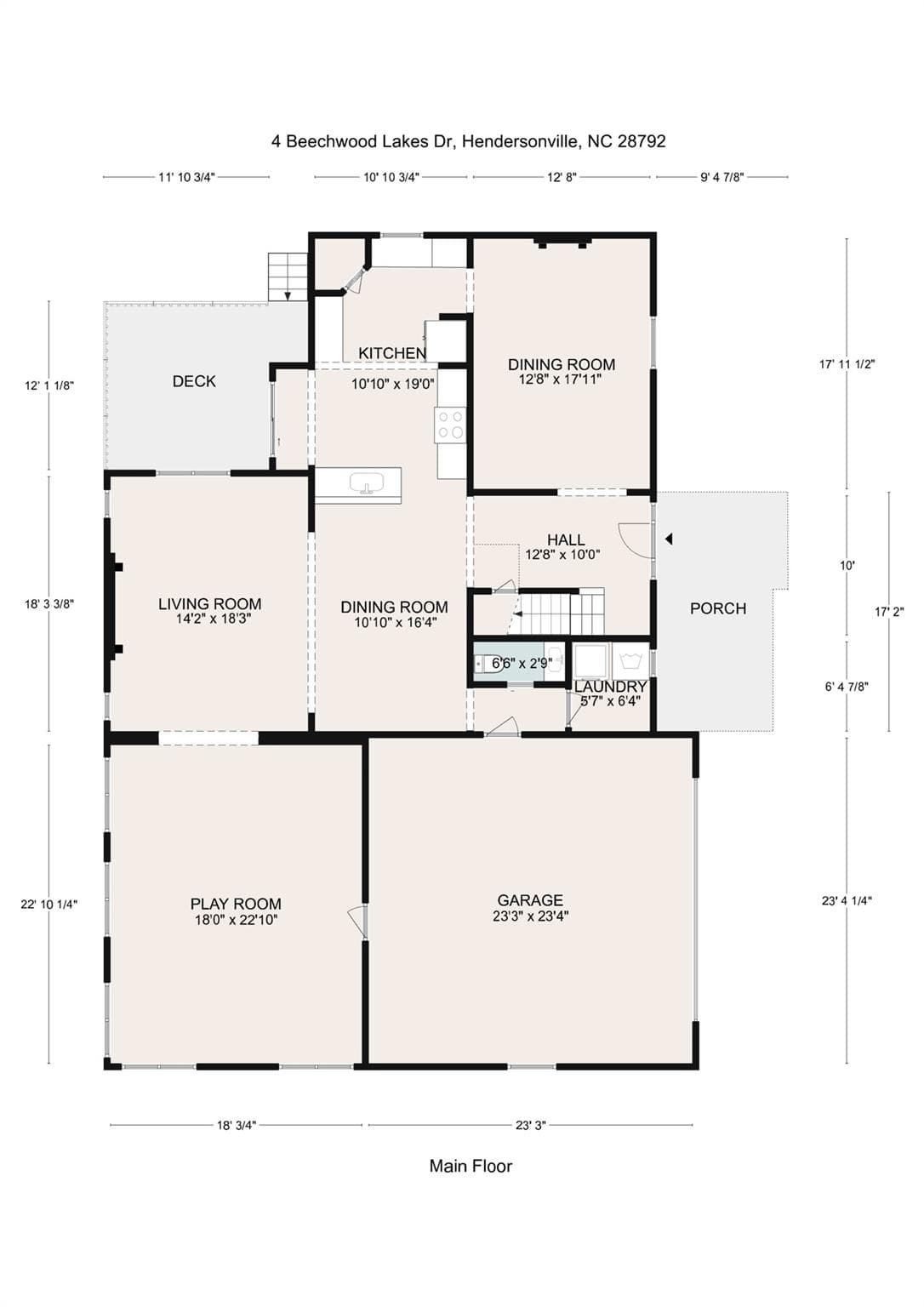 Main Level floorplan - note the flexiblity with the floorplan and how you use it. - 4 Beechwood Lakes Drive, Hendersonville