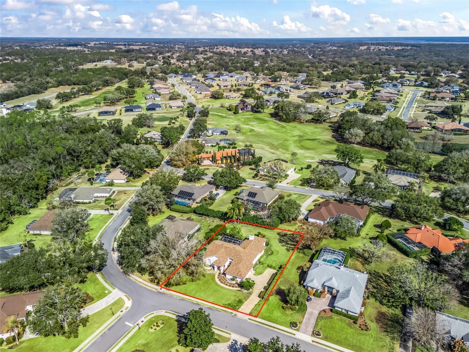 Aerial View - 5321 GREENS DR, LADY LAKE