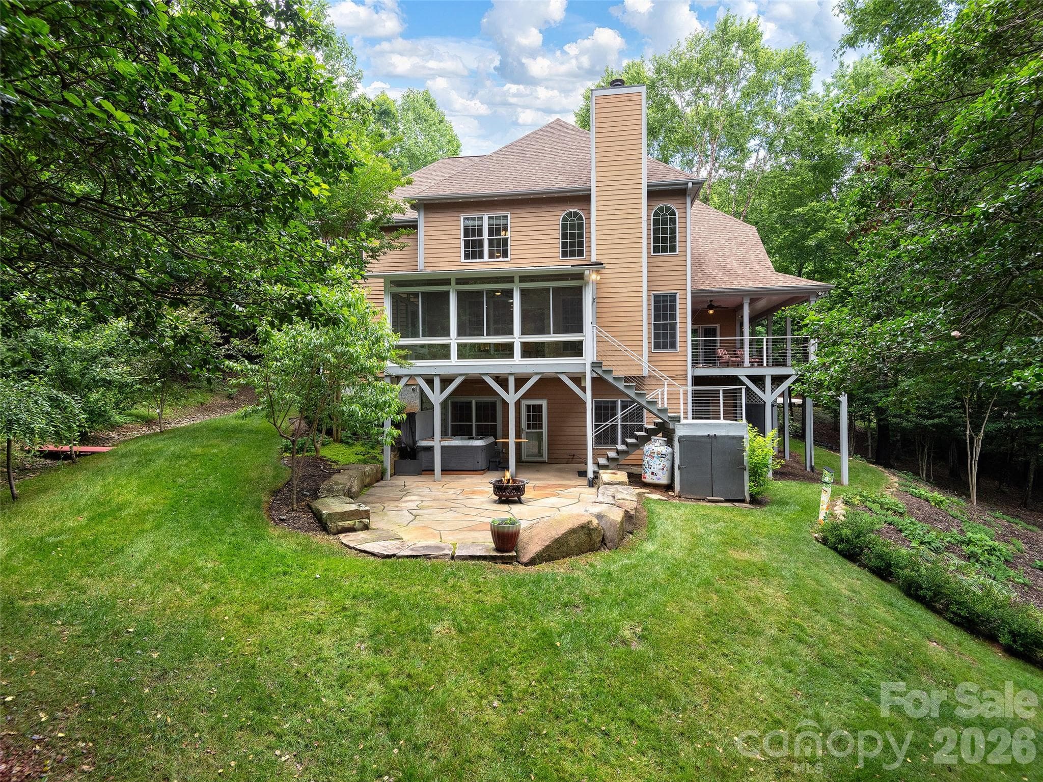 View of back of home - 48 Smokemont Drive, Arden