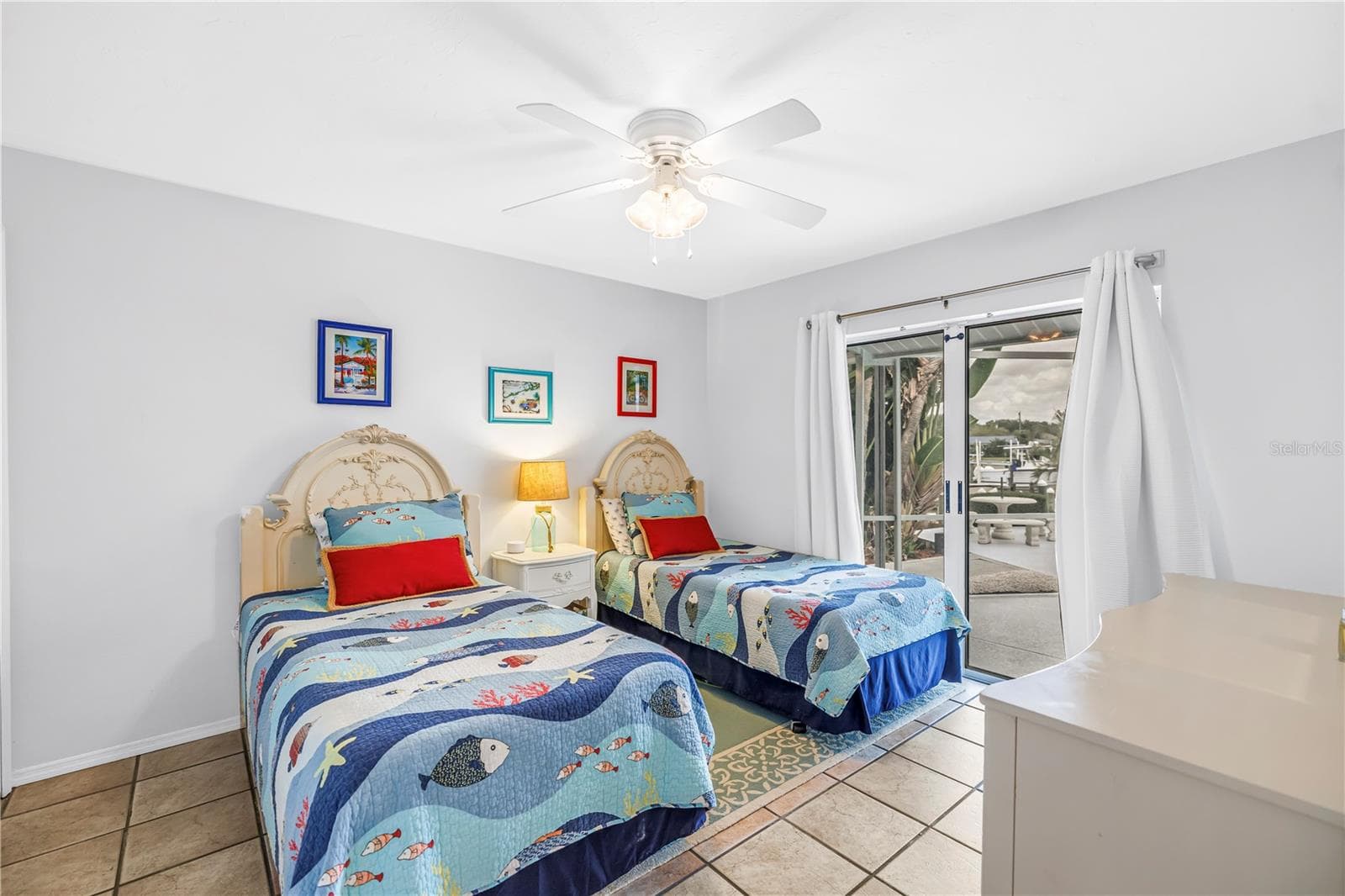 Bedroom 3 views to water in back - 4911 PALMETTO POINT DR, PALMETTO