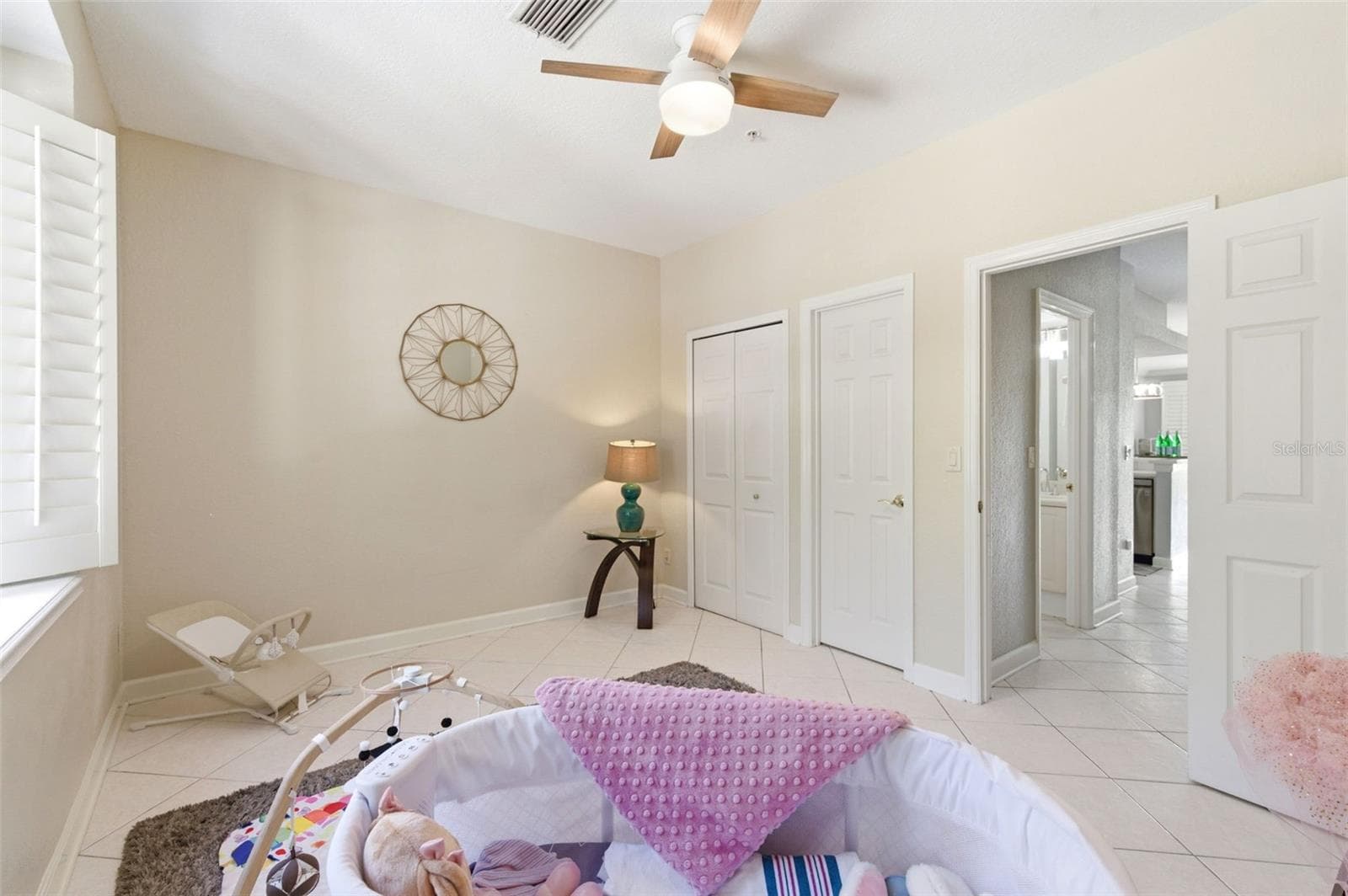 Bedroom on main living floor (second level)-guest suite, office, playroom, study - 117 BRENT CIR, OLDSMAR
