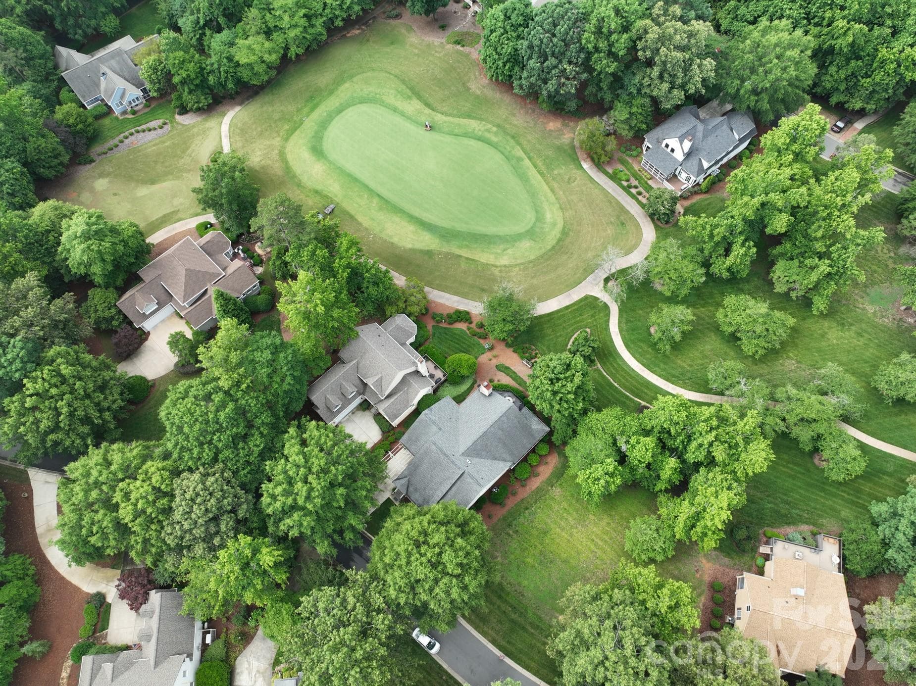 Aerial View of Home and Community Putting Green - 444 Millingport Lane, New London
