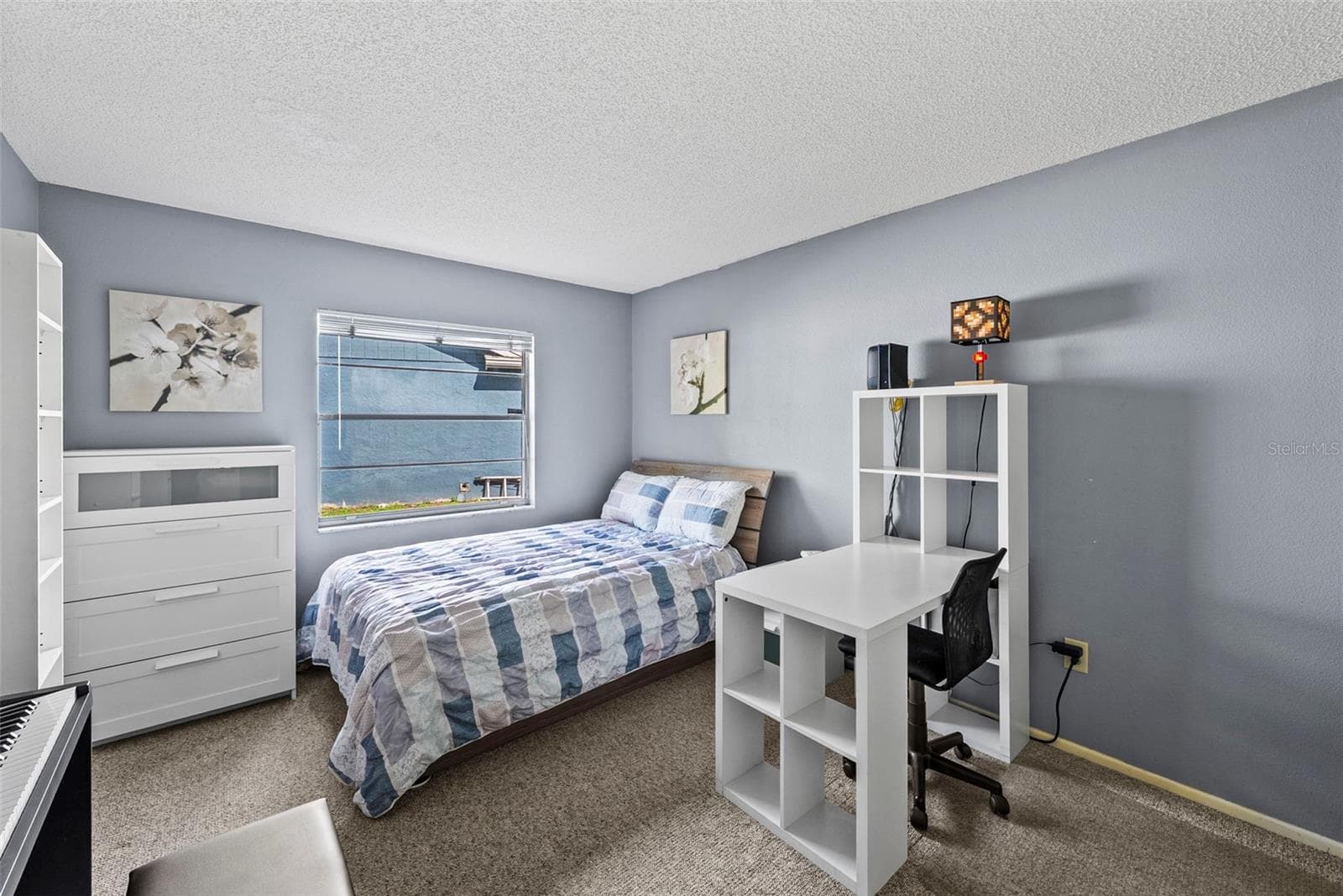 Secondary bedroom with space for sleeping, studying, or guests. - 8601 TWIN FARMS PL, TAMPA