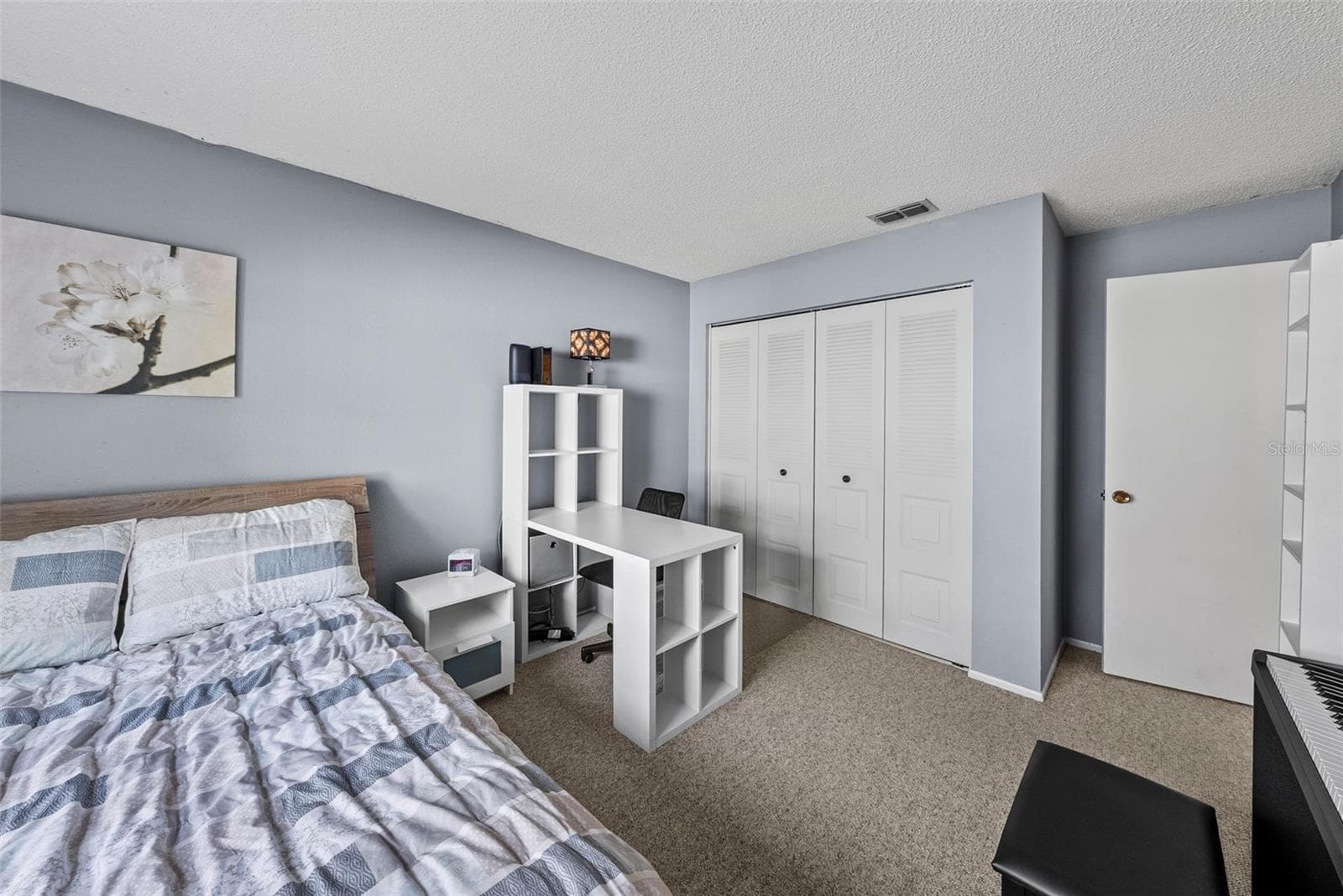 Secondary bedroom with closet storage and flexible layout. - 8601 TWIN FARMS PL, TAMPA