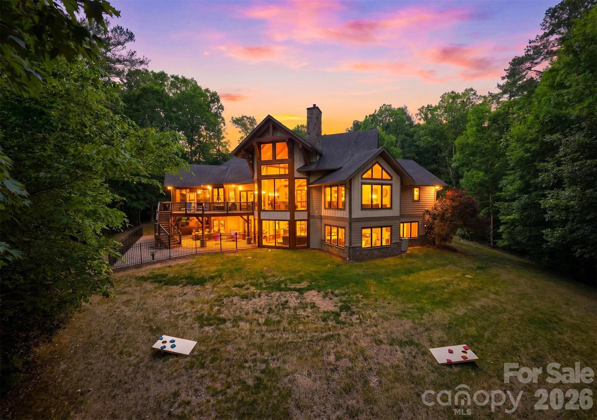 Lake Rhodhiss View of Back of beautiful home - 308 Riverwalk Drive, Connelly Springs