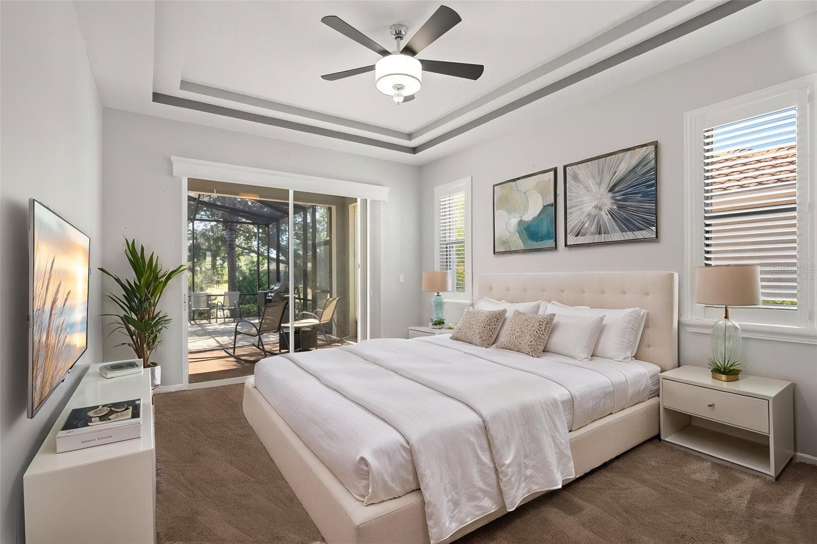 Virtually Staged - Primary Bedroom - 1305 CRYSTAL GREENS DR, SUN CITY CENTER