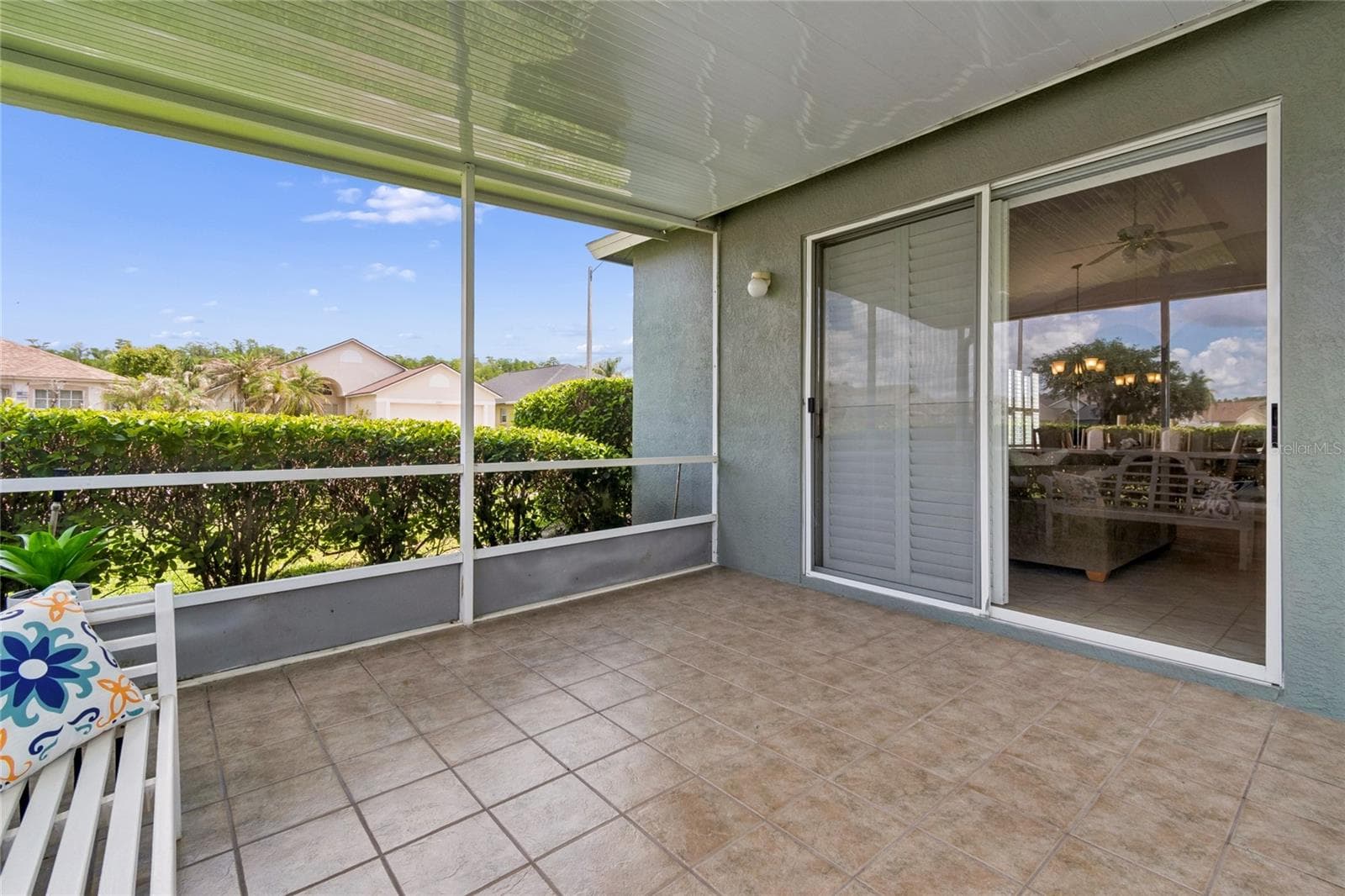 Back Patio with tile - 30600 NICKERSON LOOP, WESLEY CHAPEL