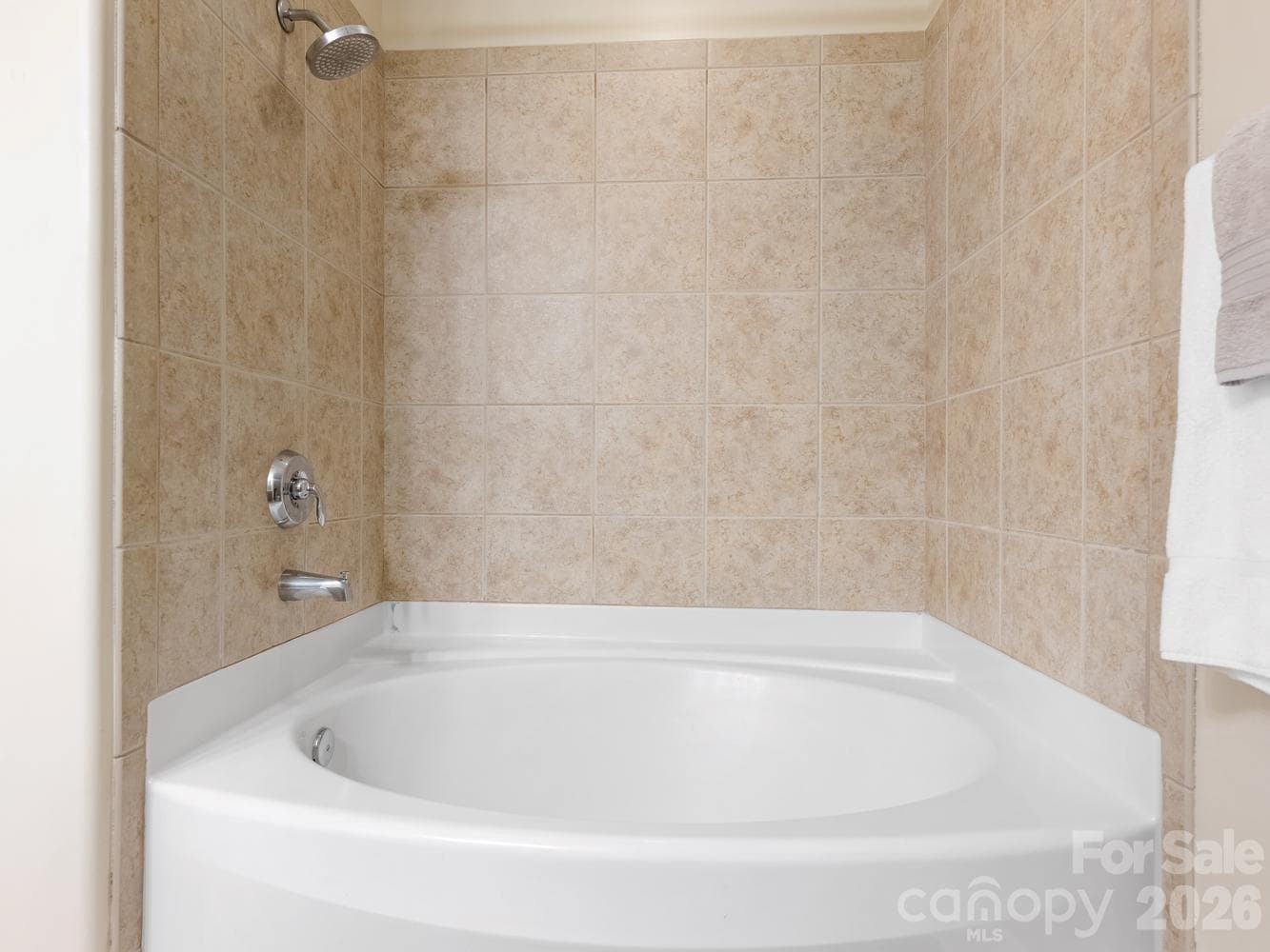 Tub/shower in hall bath - 4625 Piedmont Row Drive, Charlotte