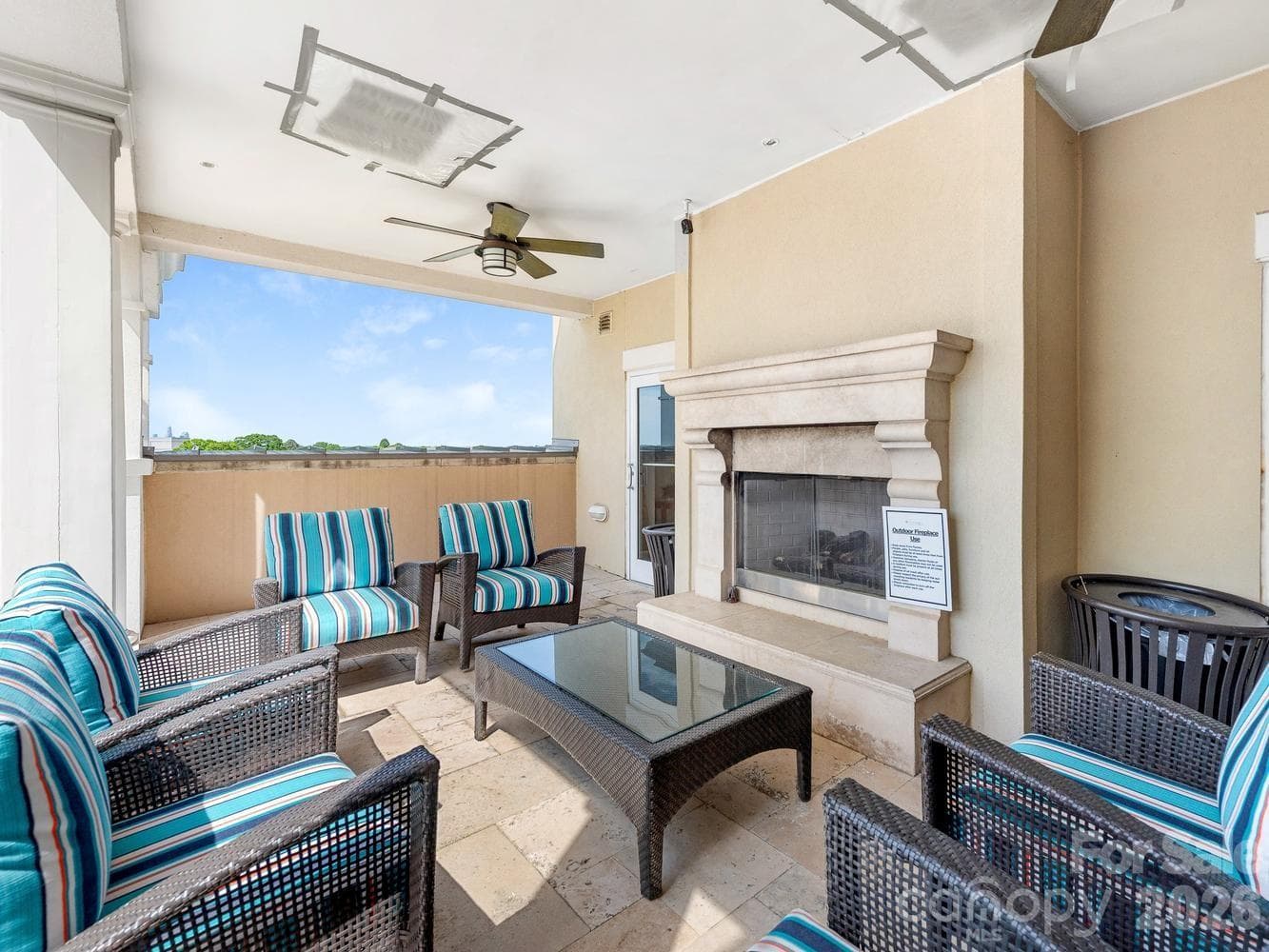 Piedmont Row Residential rooftop outdoor fireplace - 4625 Piedmont Row Drive, Charlotte