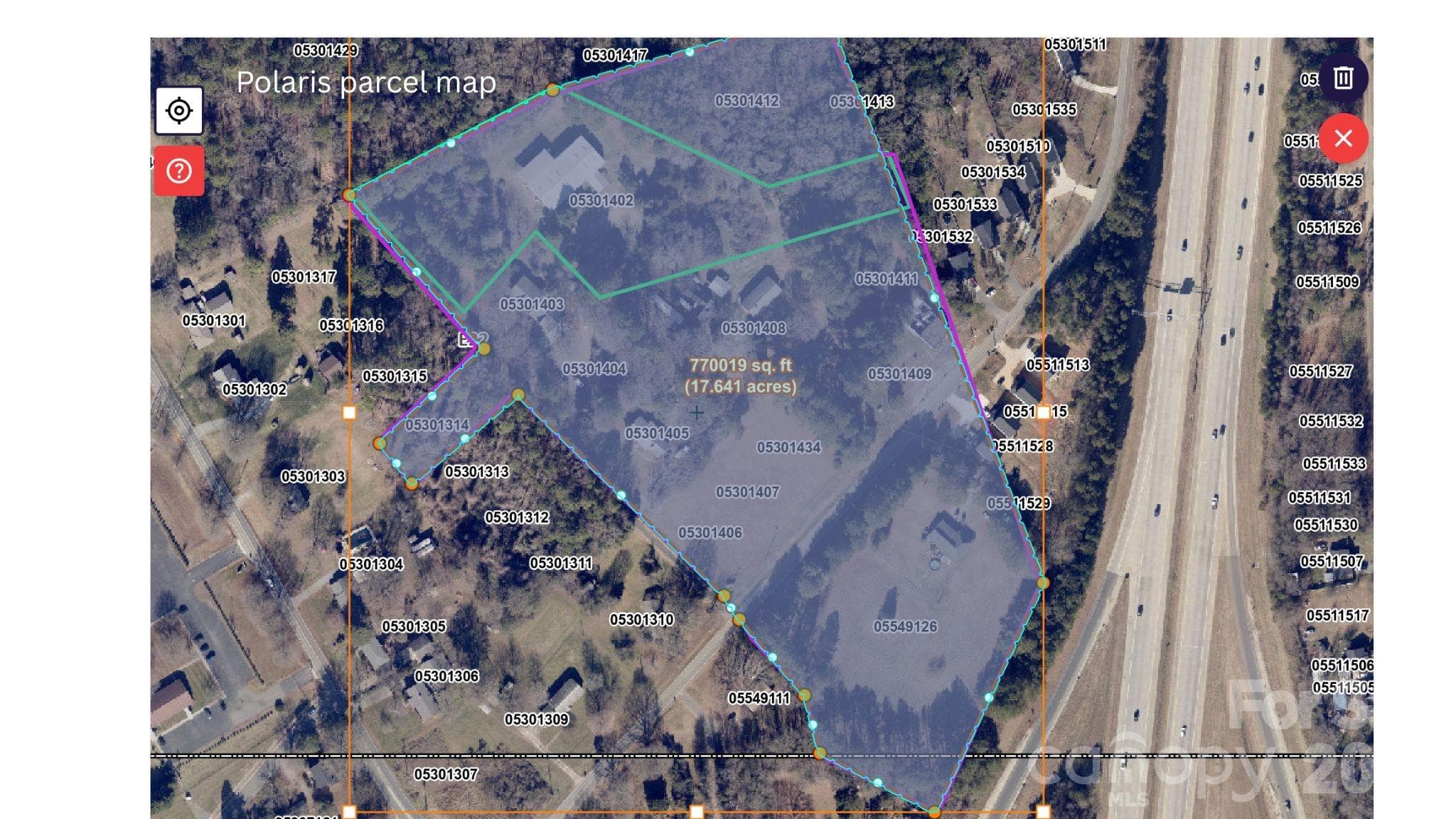 Acreage at 1213 Rhyne Road, Charlotte, photo 2 of 7