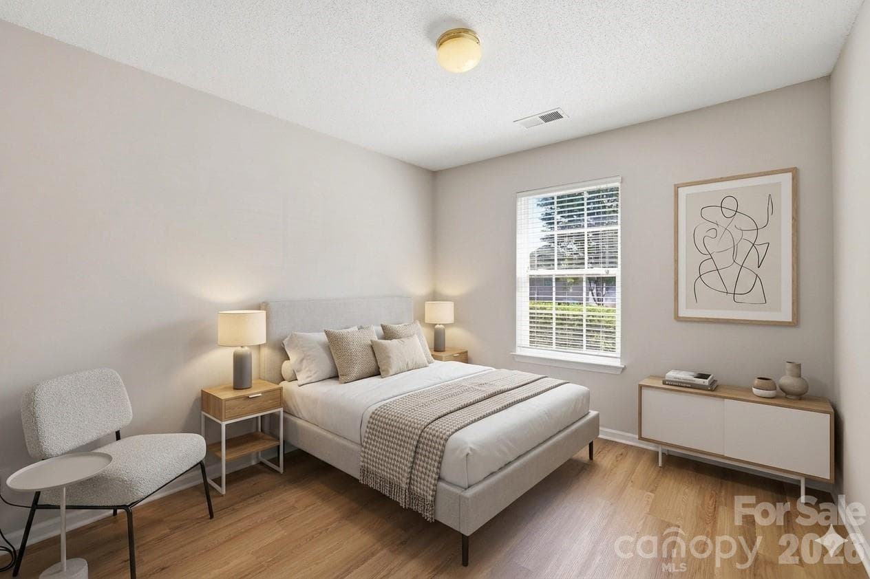 Bedroom 2Virtual Staging - 7616 Silver Arrow Drive, Charlotte