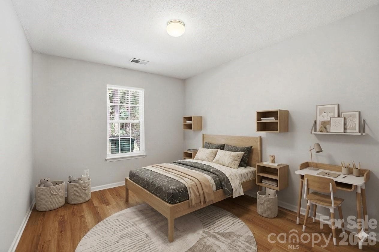 Bedroom 3Virtual Staging - 7616 Silver Arrow Drive, Charlotte