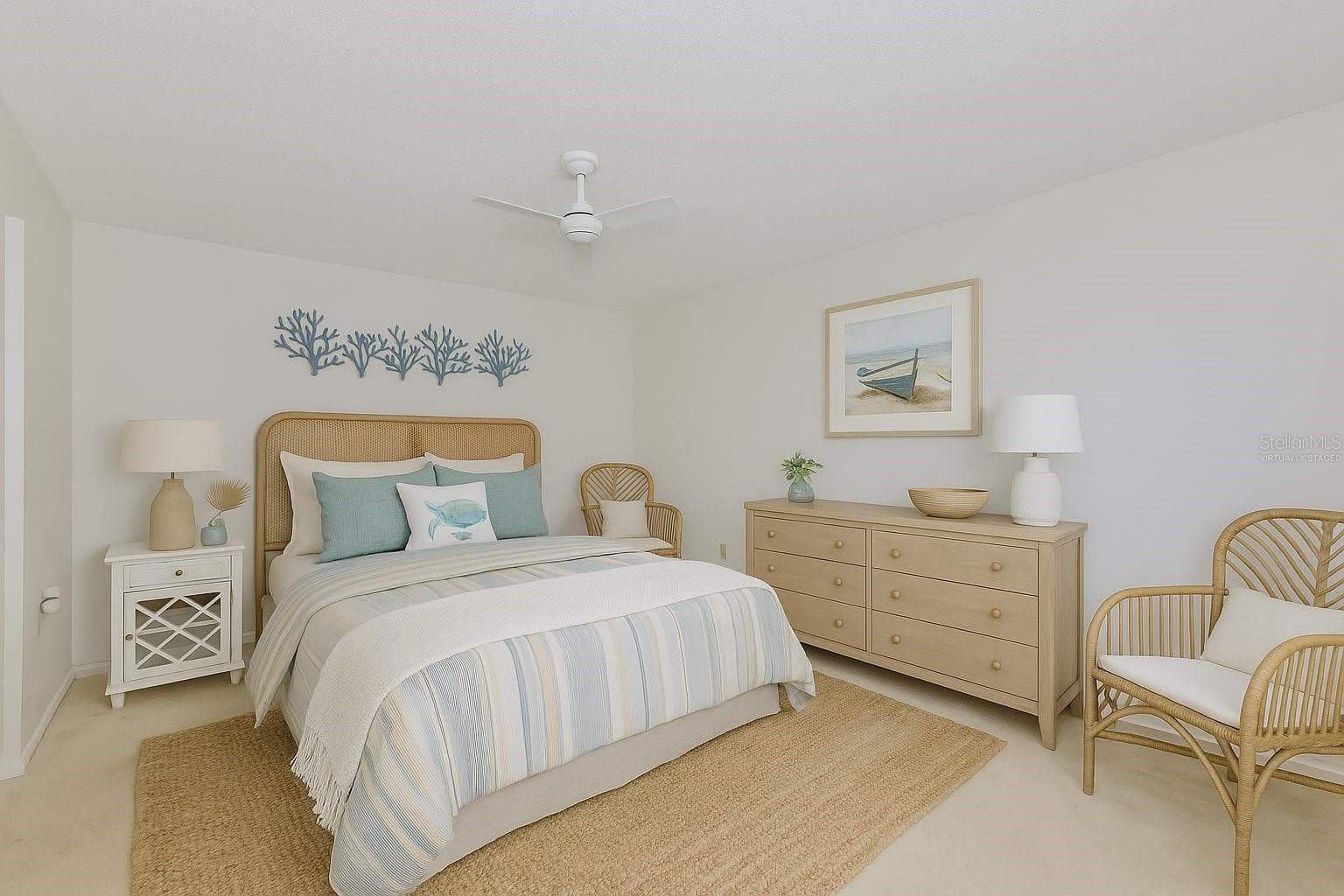 Virtually Staged Primary  bedroom - 1525 ALLEGHENY DR, SUN CITY CENTER
