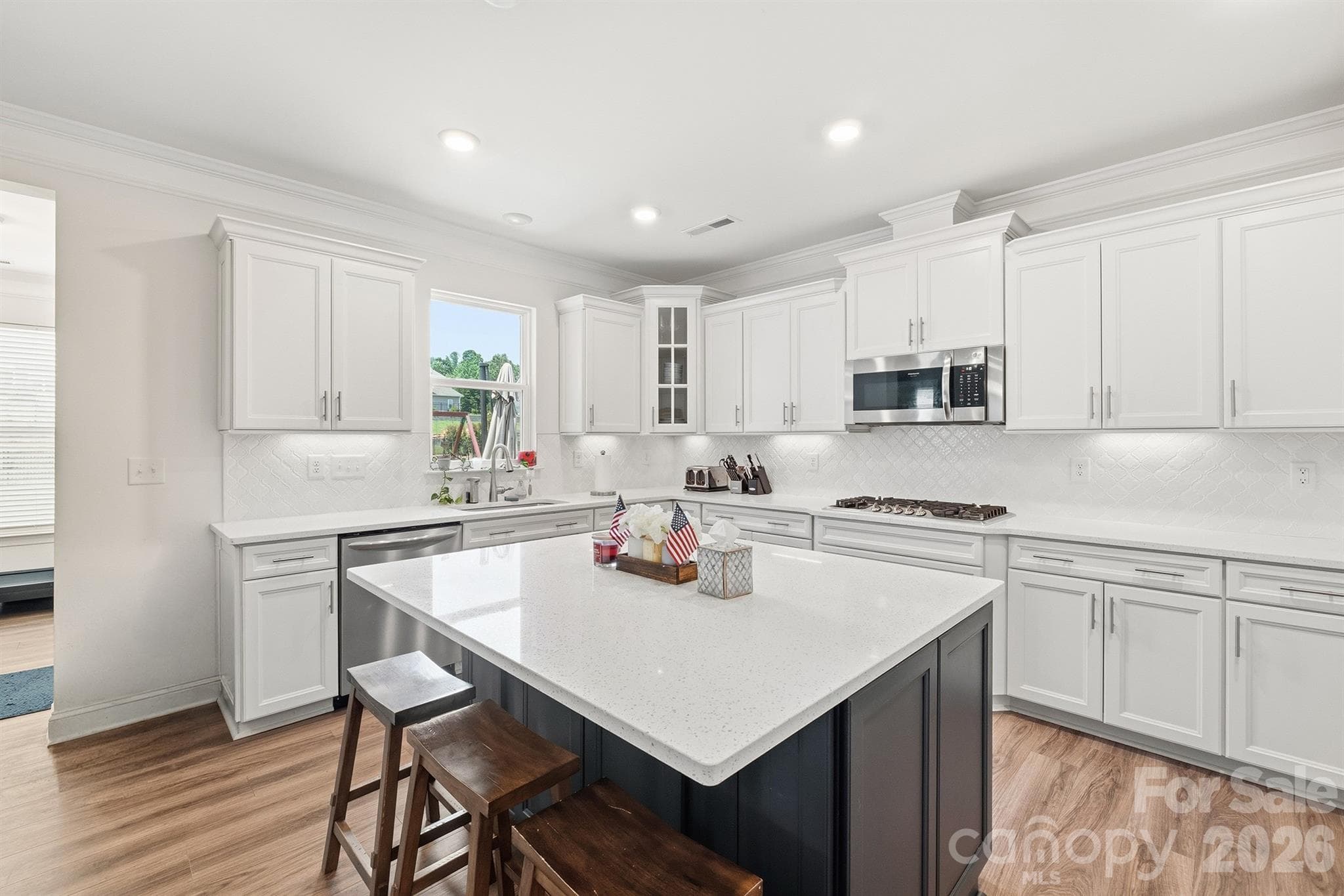 Oversized Kitchen Island with Quartz Countertops - 282 Bouchard Drive, Waxhaw
