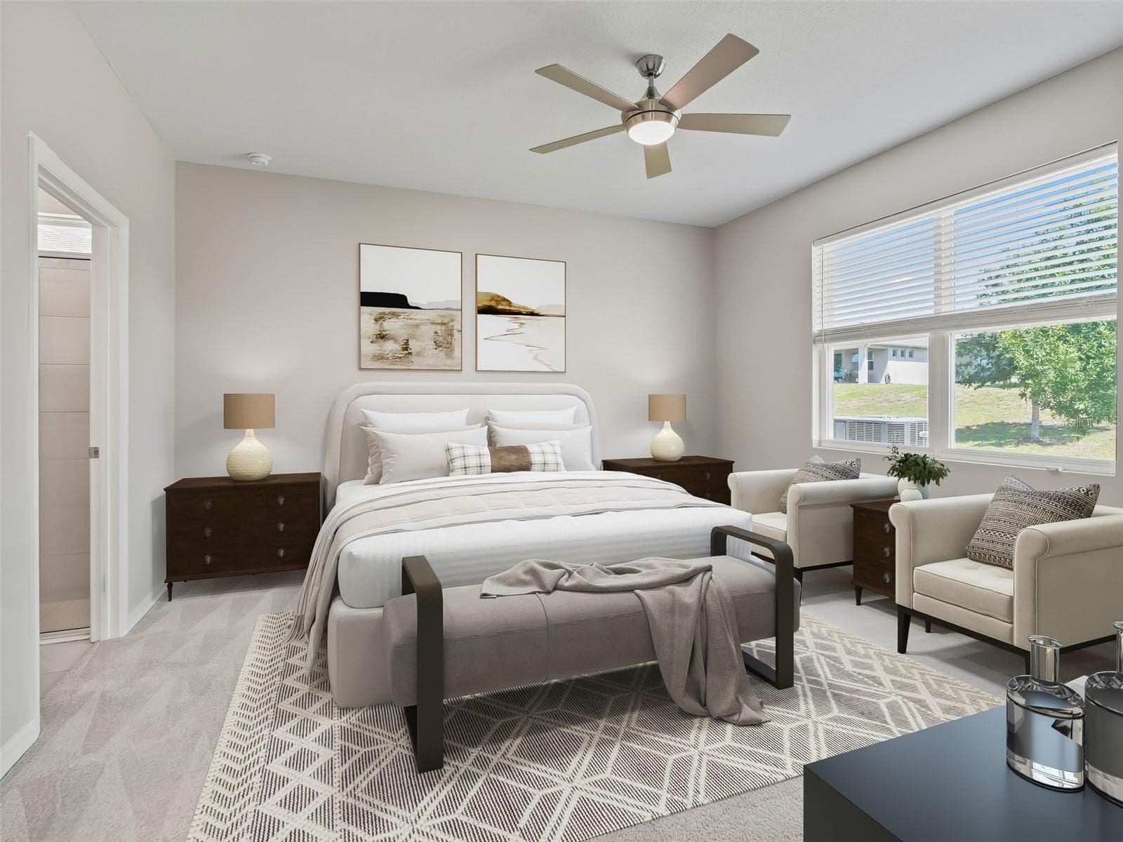 Primary Bedroom Virtually Stages - 5072 STOKES WAY, WILDWOOD