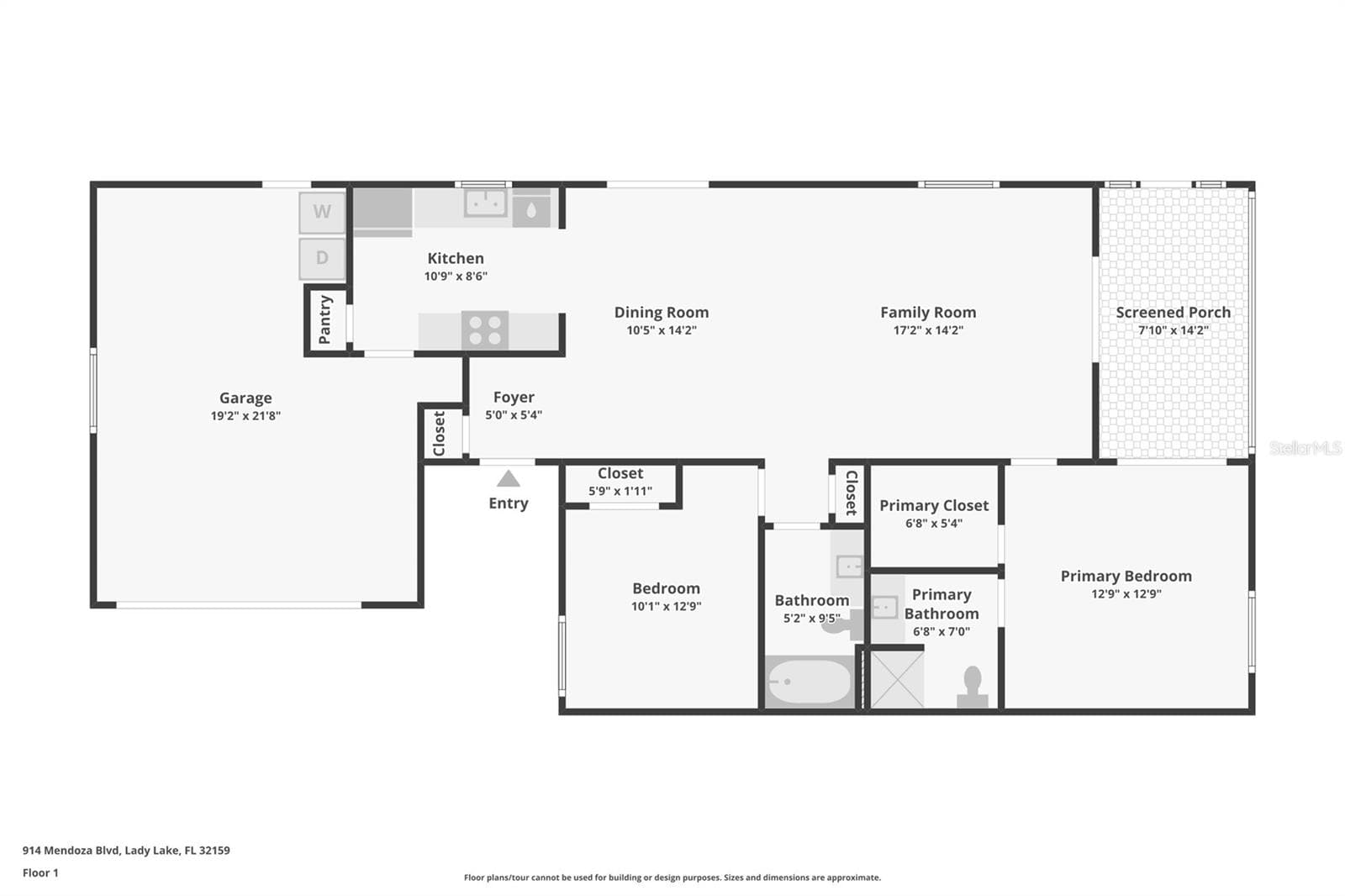 Floor Plan - 914 MENDOZA BLVD, LADY LAKE