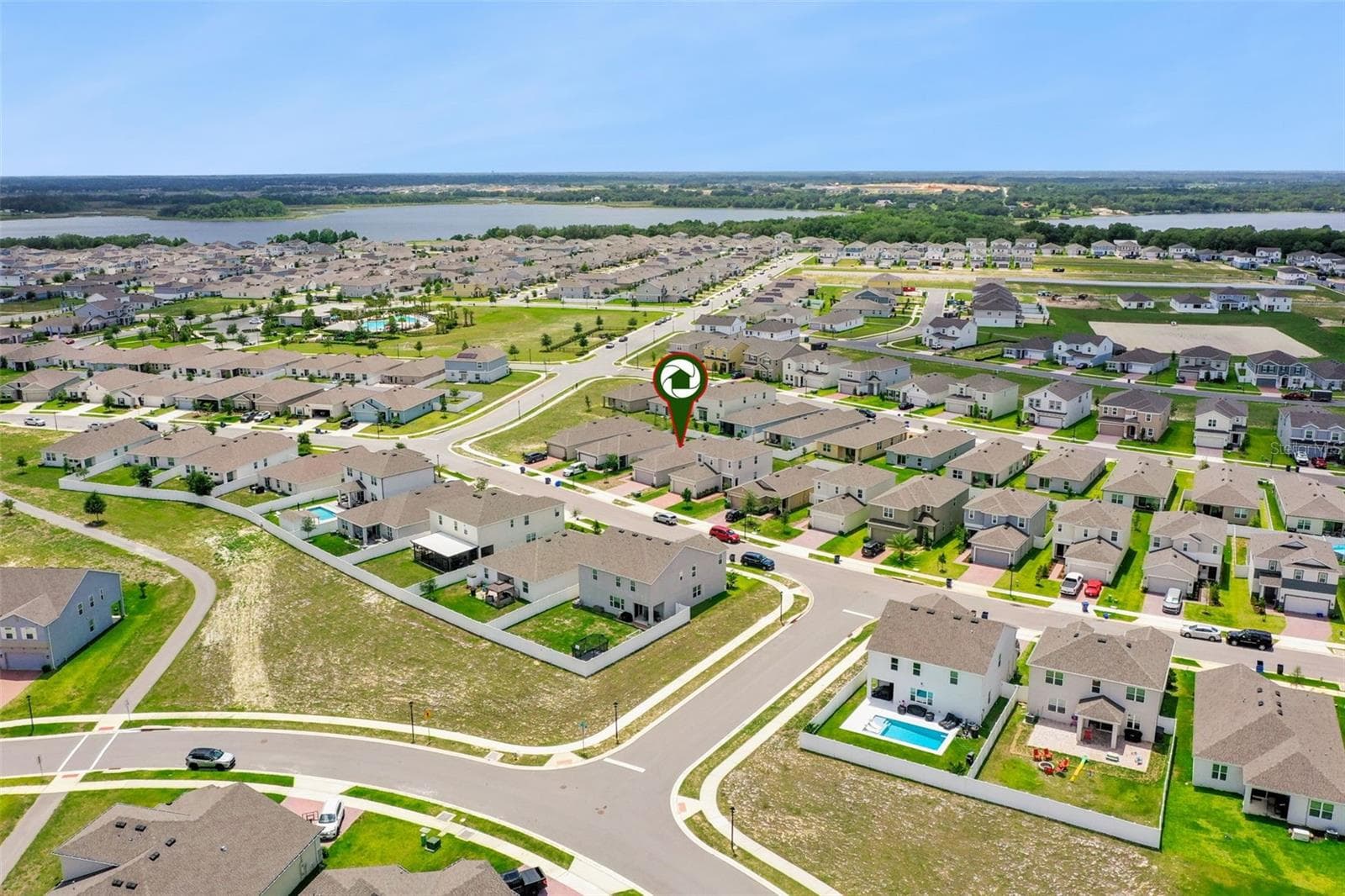 Aerial View - 1833 ROSS HAMMOCK AVE, GROVELAND