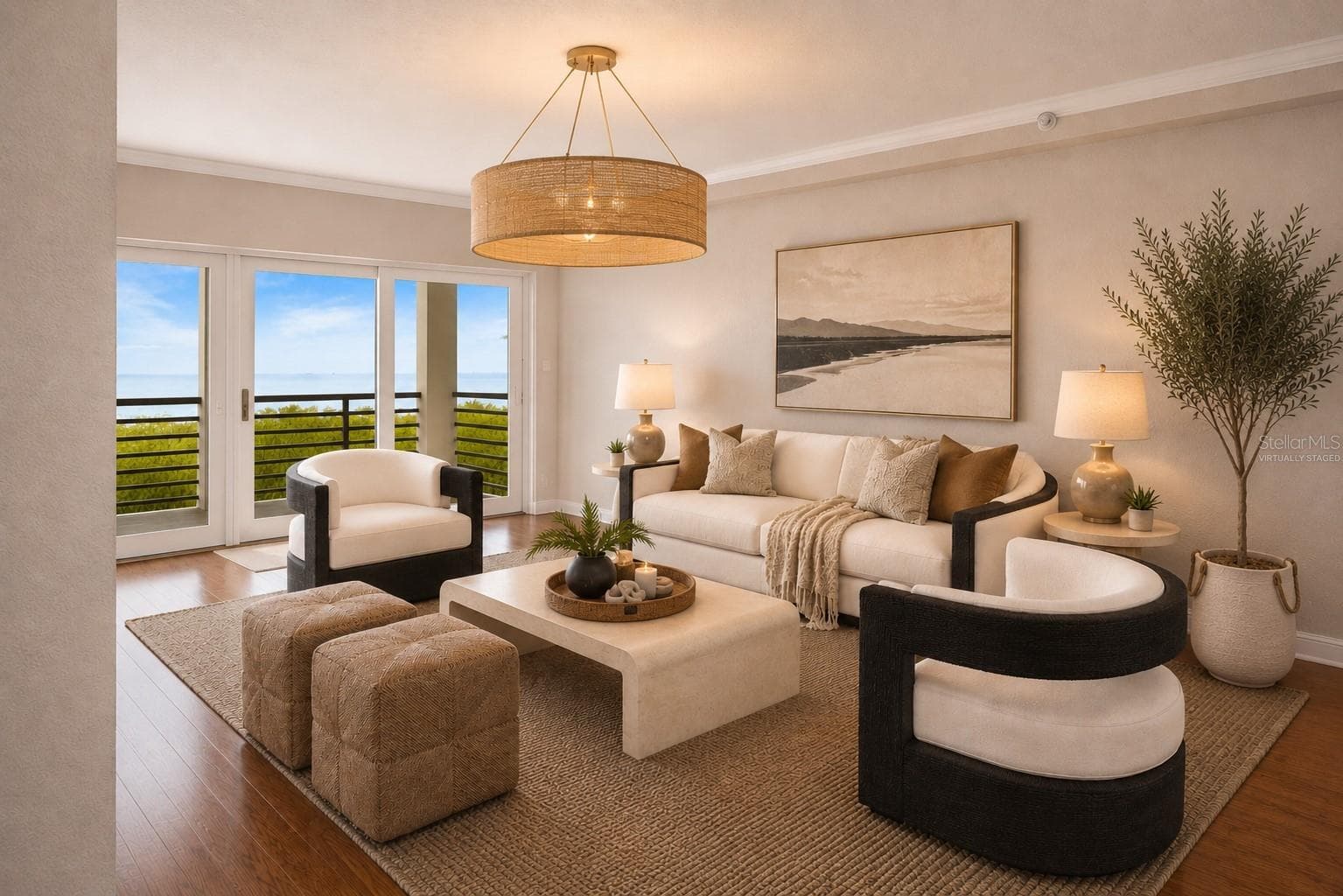 Virtually Staged Living Room - 200 121ST AVE #103, TREASURE ISLAND