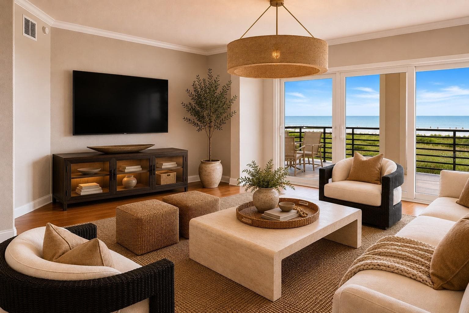 Virtually Staged Living Room - 200 121ST AVE #103, TREASURE ISLAND