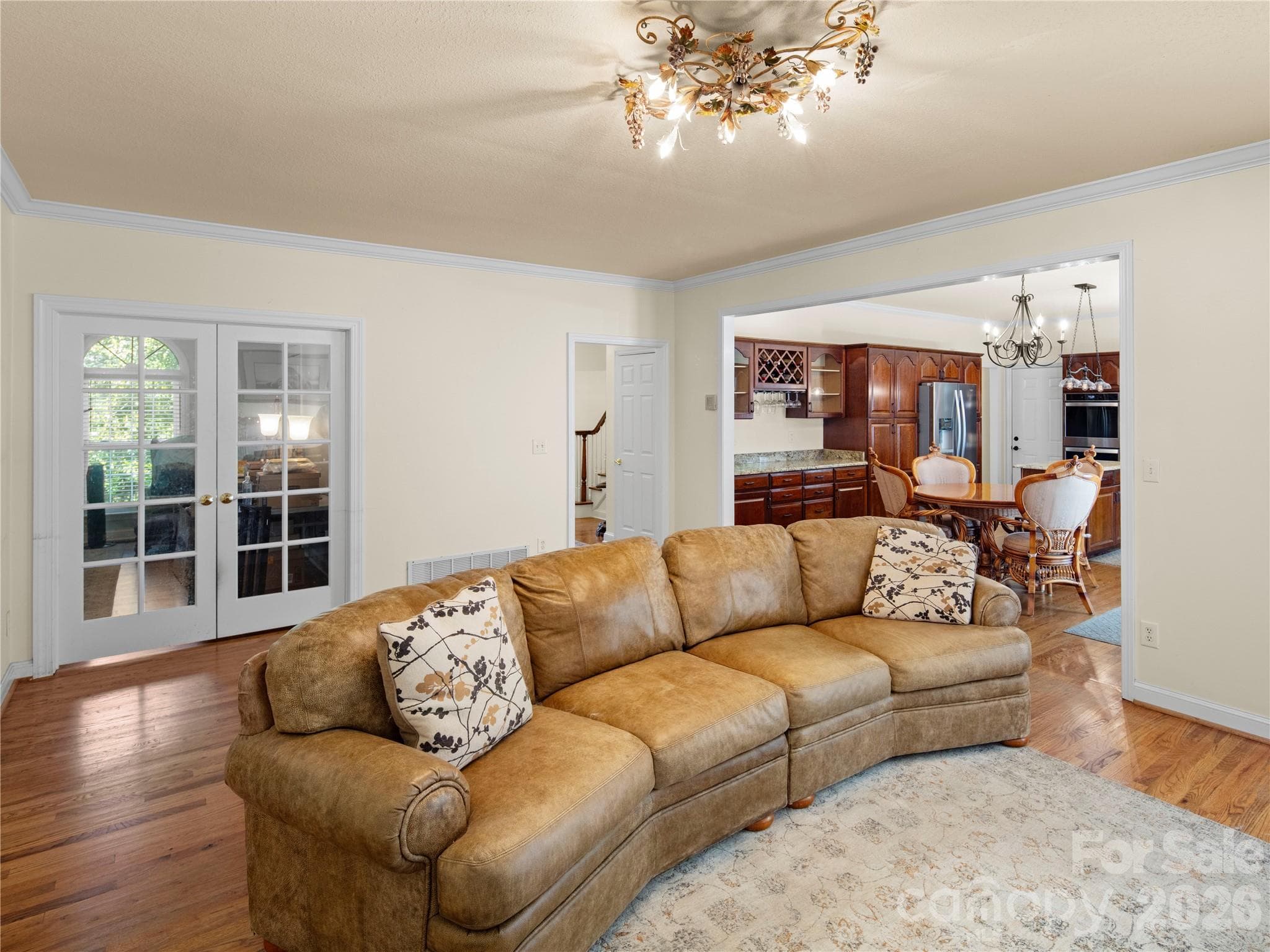 French doors lead to the office/study - 105 Braeside Circle, Asheville